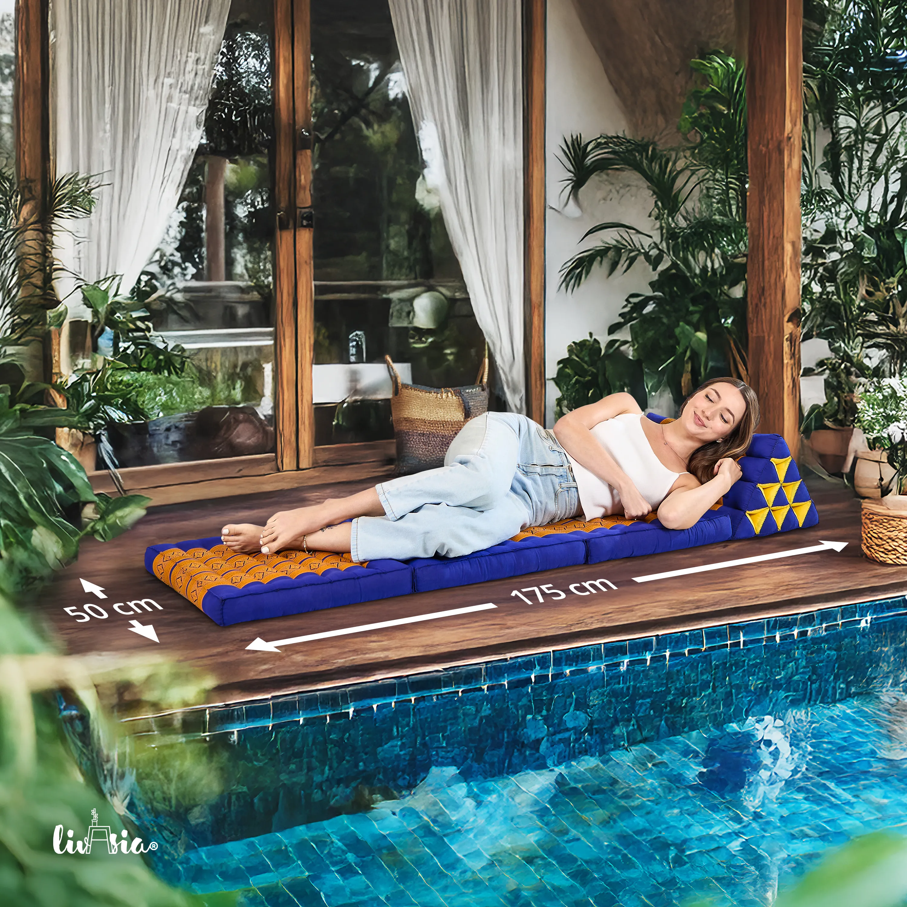 Kapok Thai Cushion 3 Fold, Classic