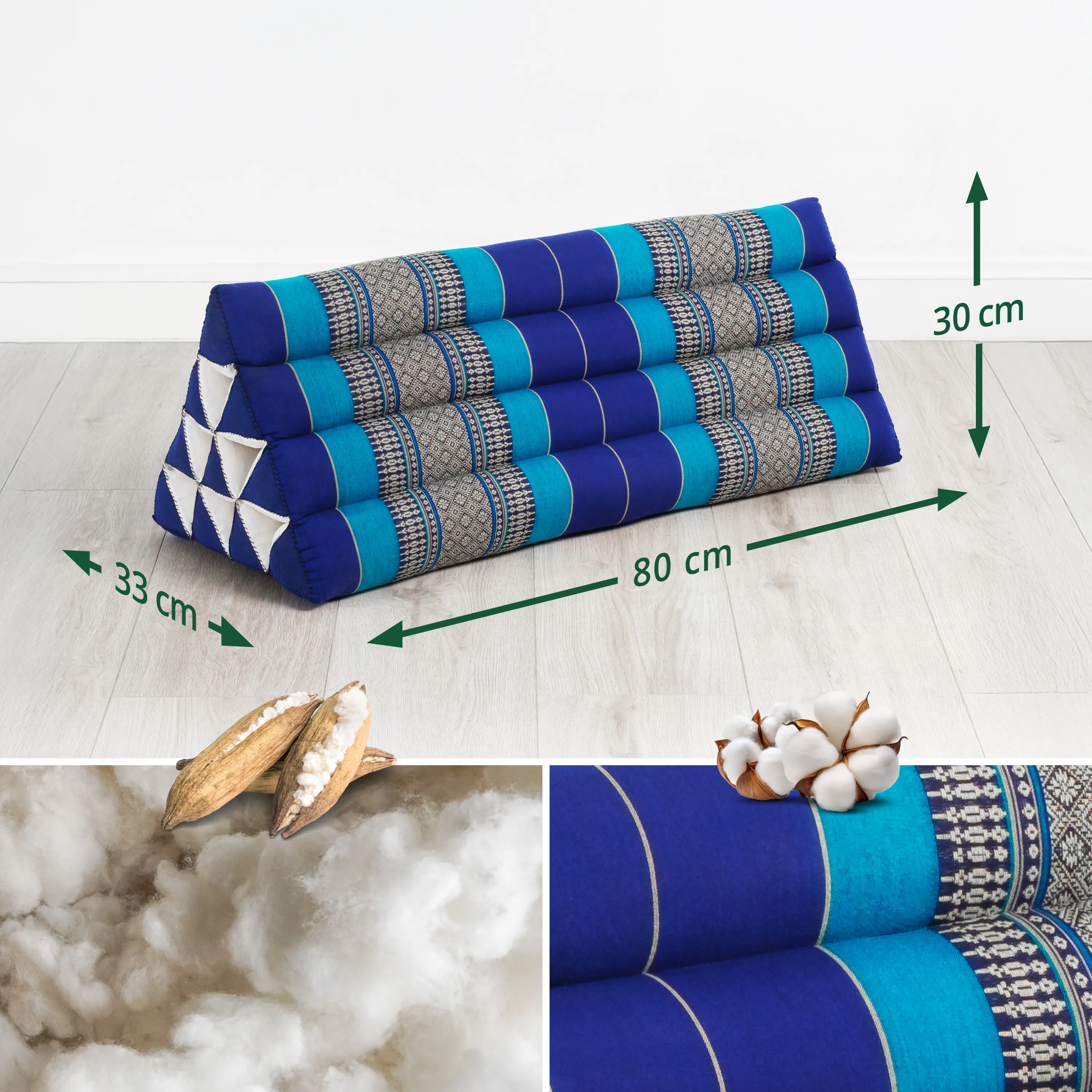 Kapok Triangle Cushion Wide