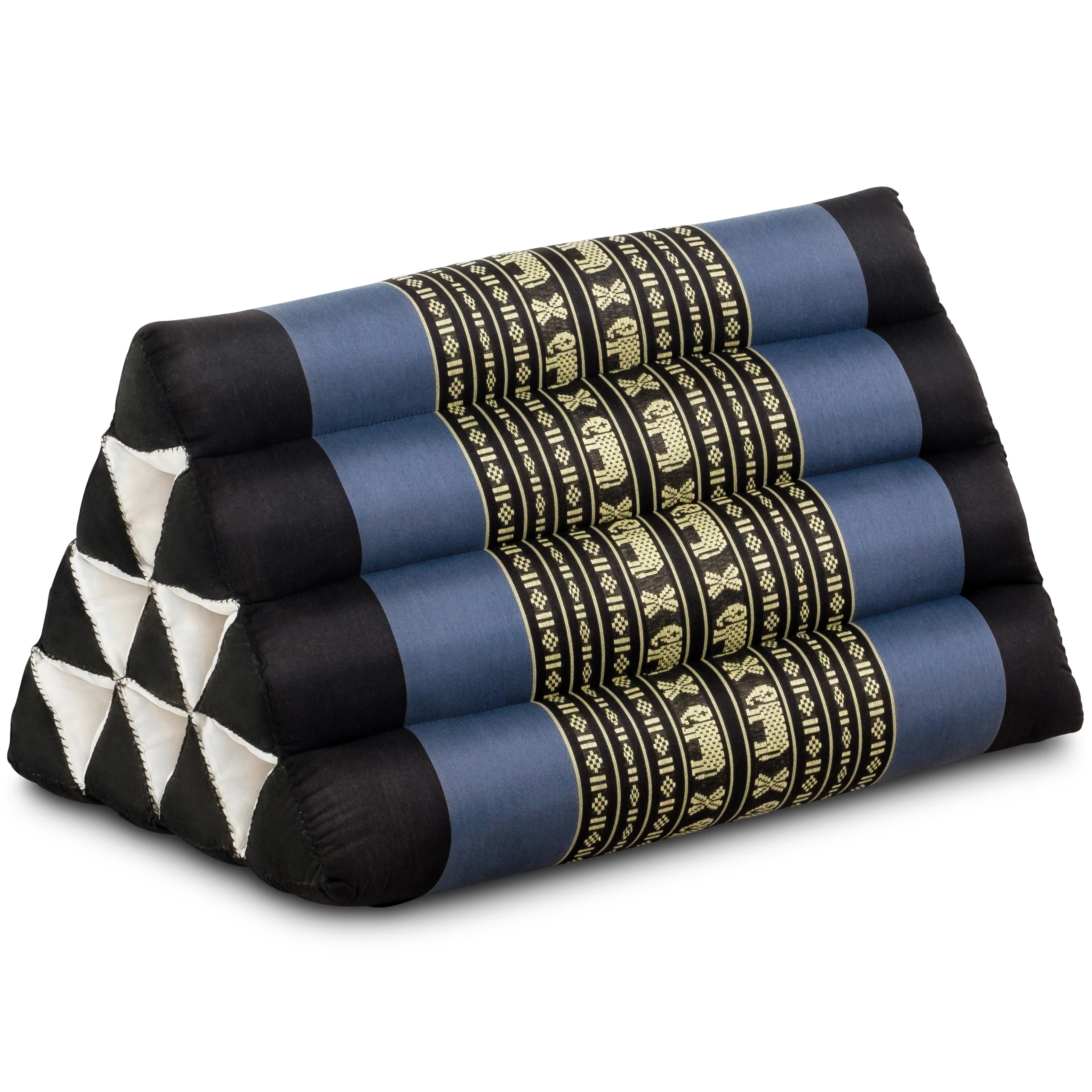 Thaikissen-ohne_02-blau-Elefanten_1019081082_1_frei Kapok Triangle Cushion, Classic
