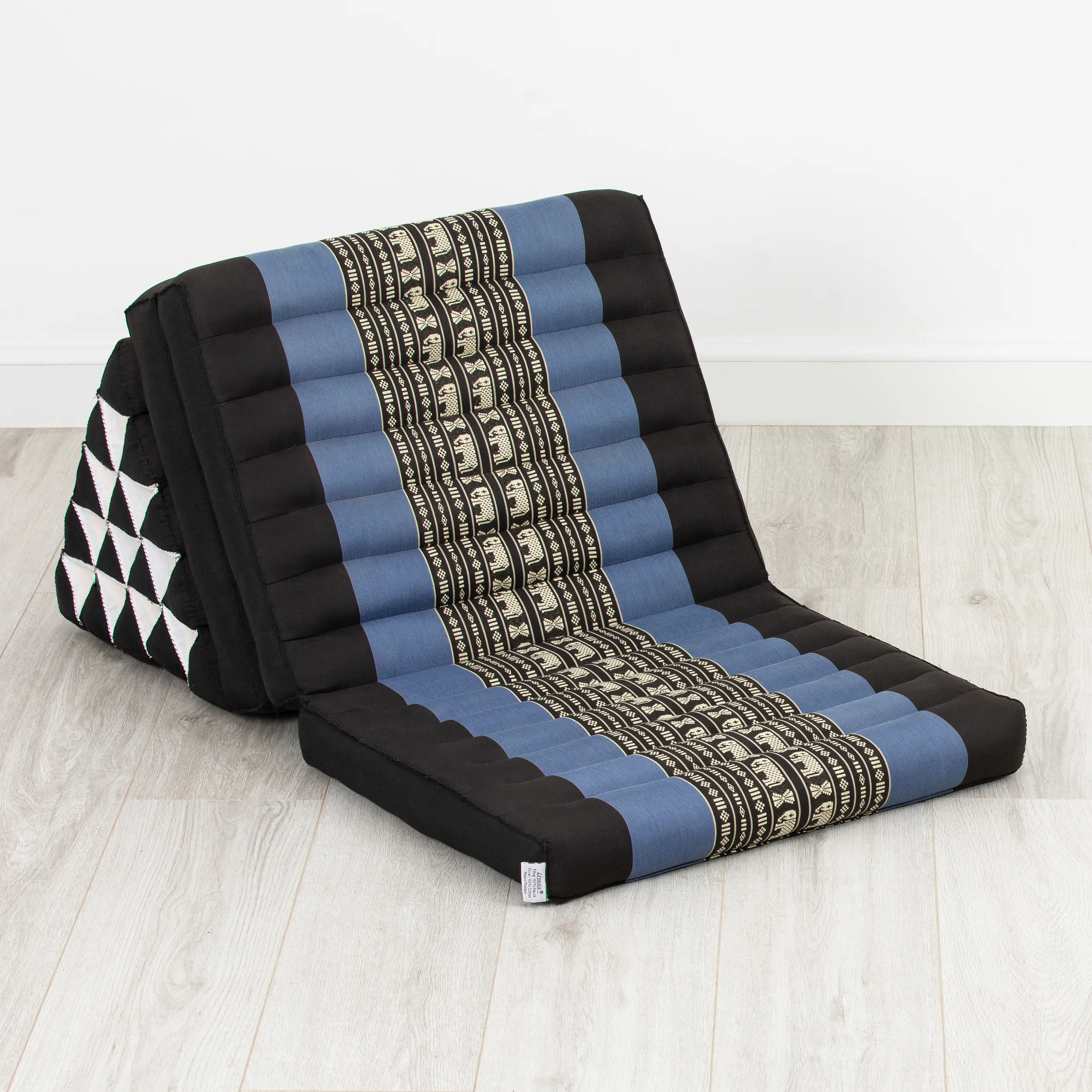 Thaikissen-3-hoch_02-blau-Elefanten_1014835804_1_frei Kapok Thai Cushion XXL Tall