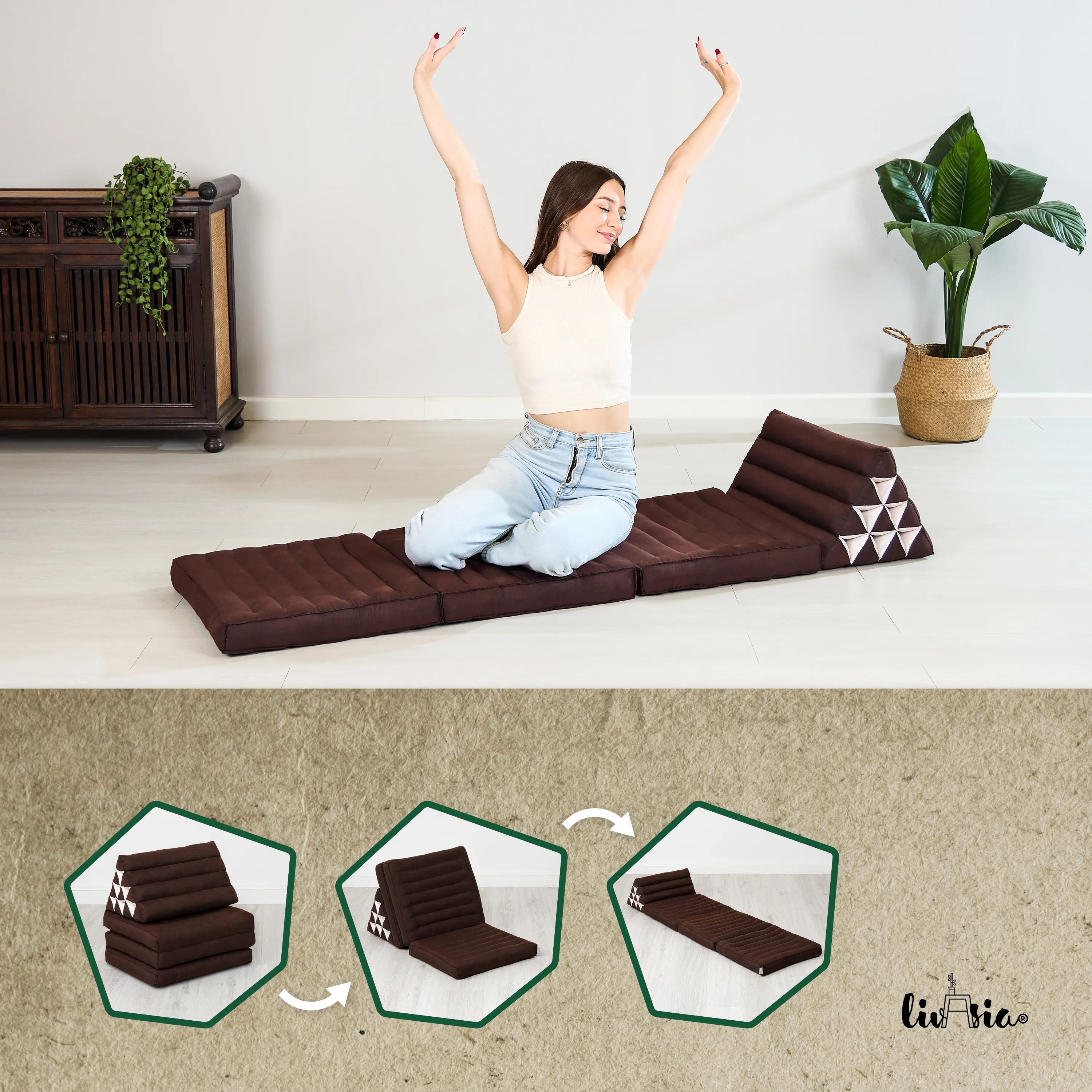 Kapok Thai Cushion 3 Fold, Basic
