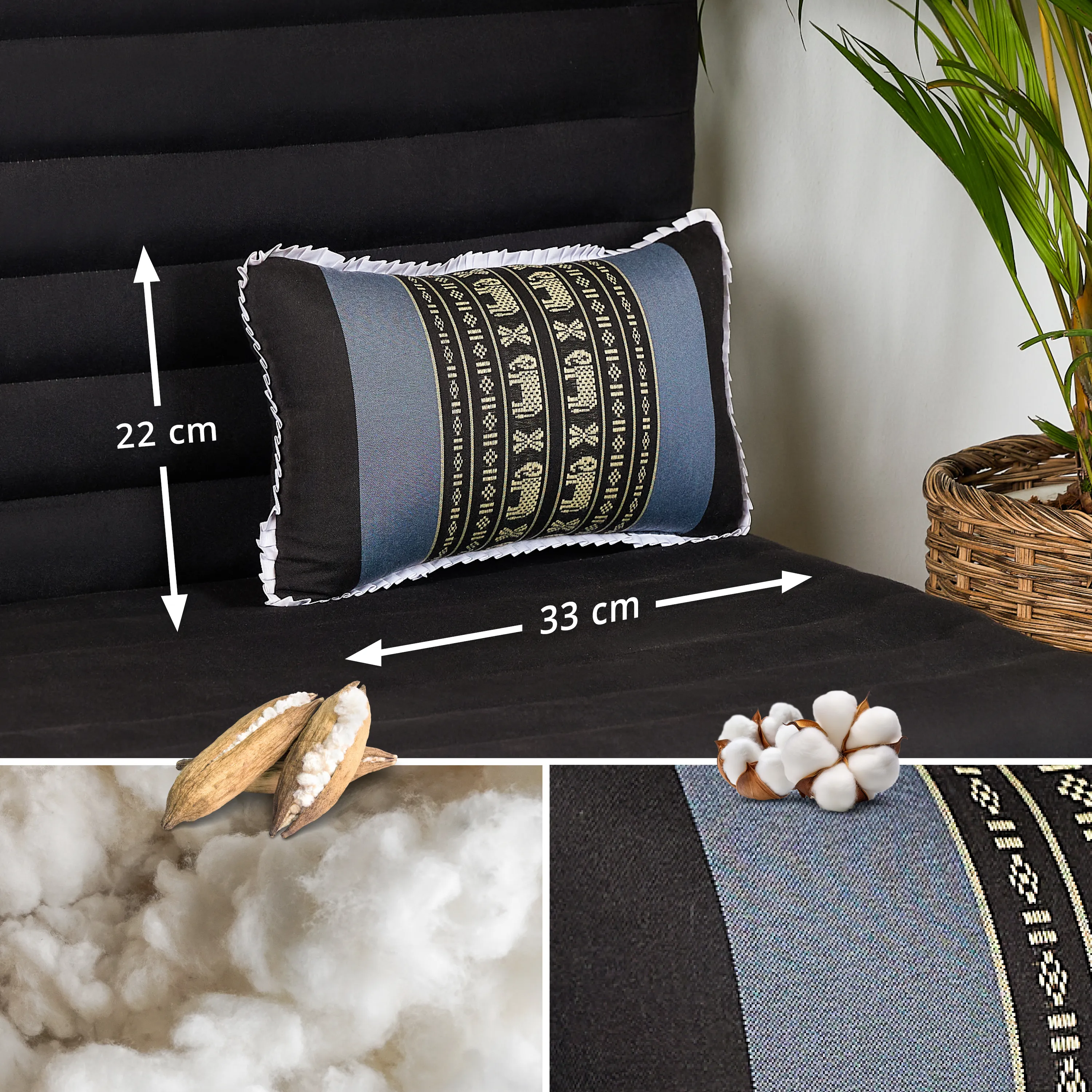 Kapok Throw Pillow
