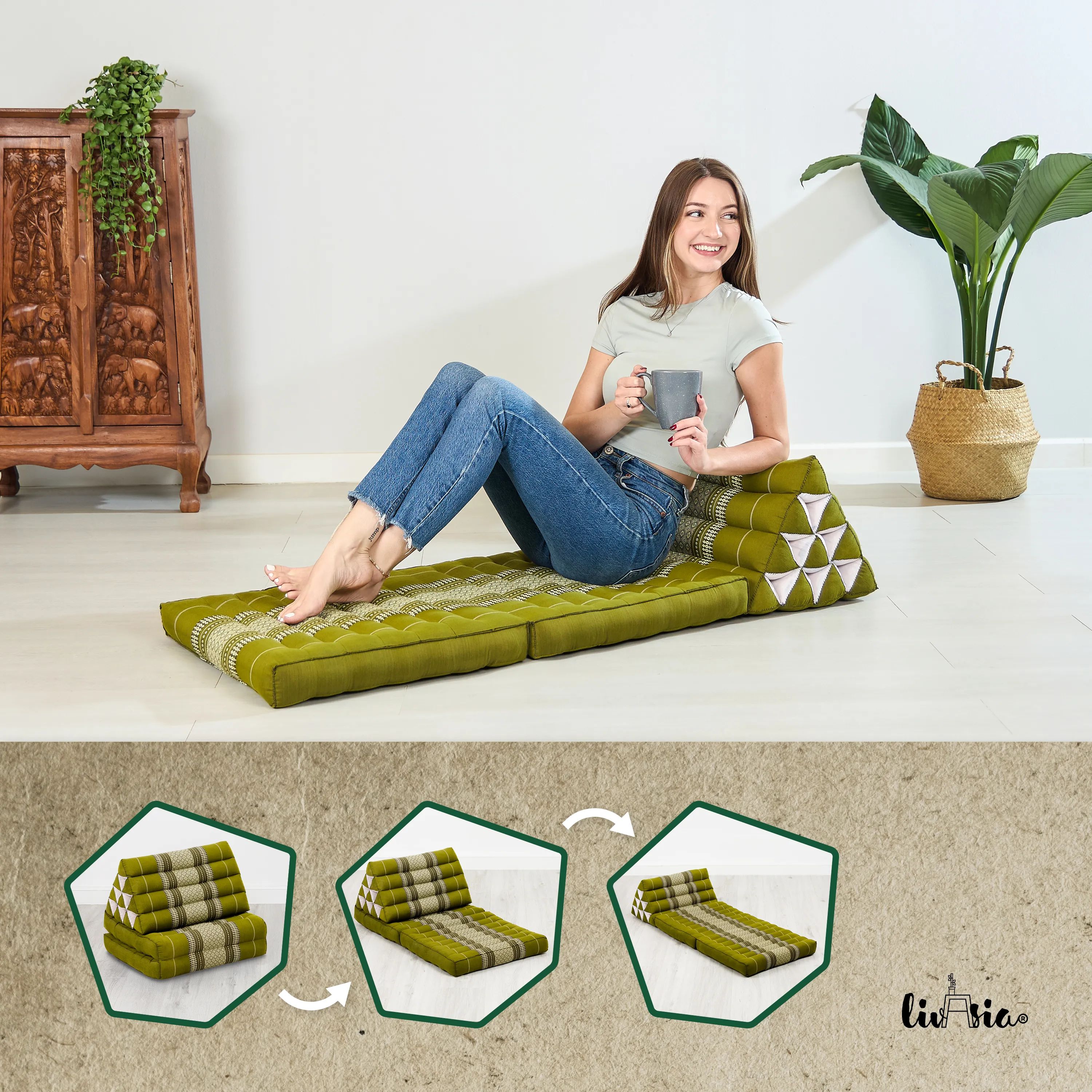 Kapok Thai Cushion 2 Fold