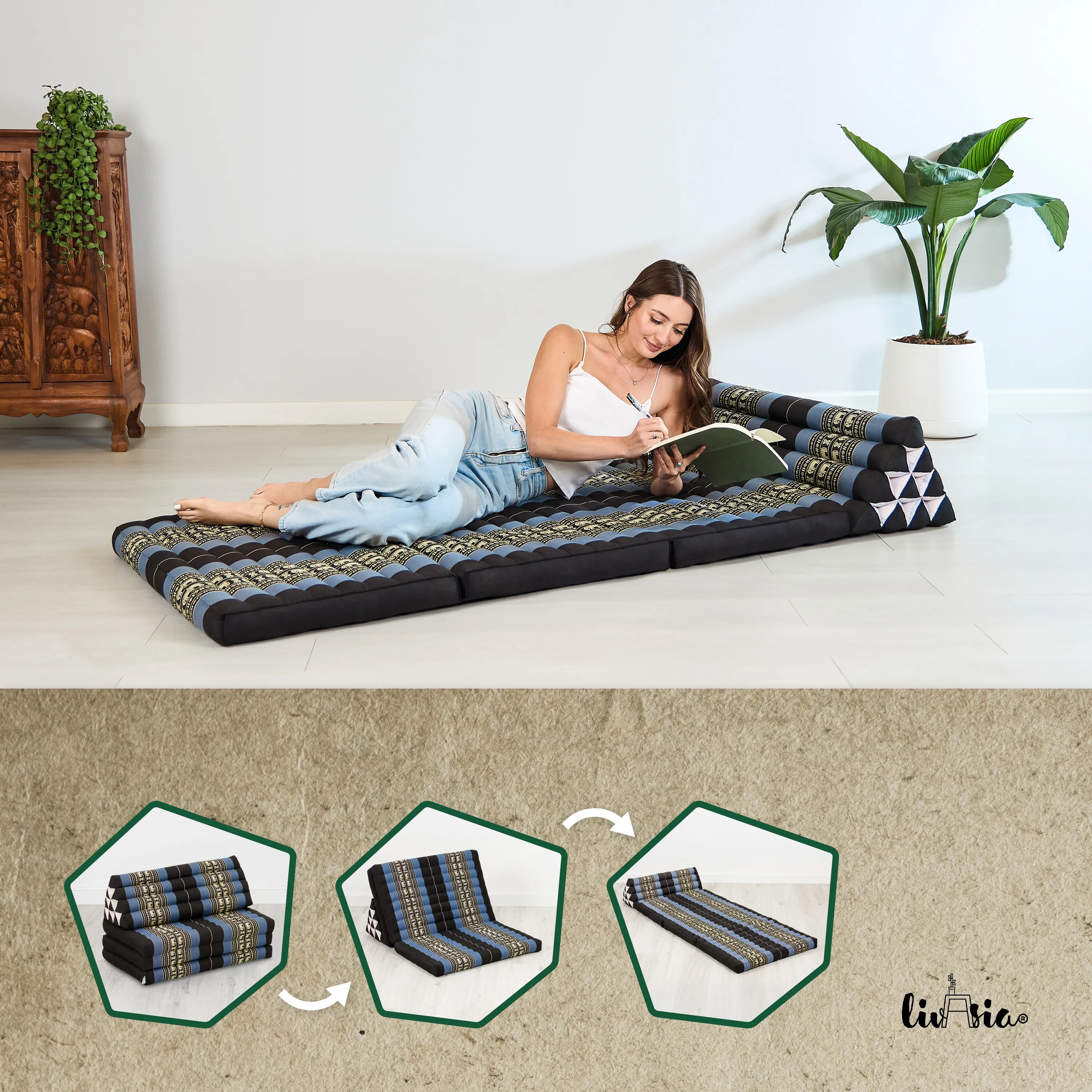 Kapok Thai Cushion XXL Wide