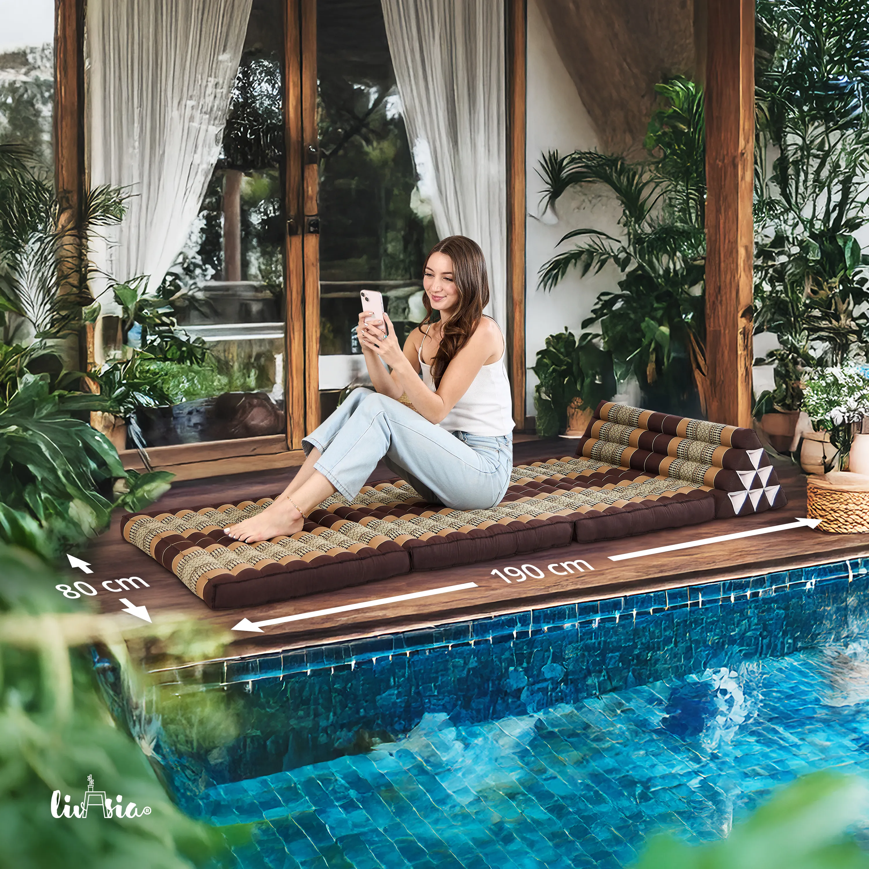 Kapok Thai Cushion XXL Wide
