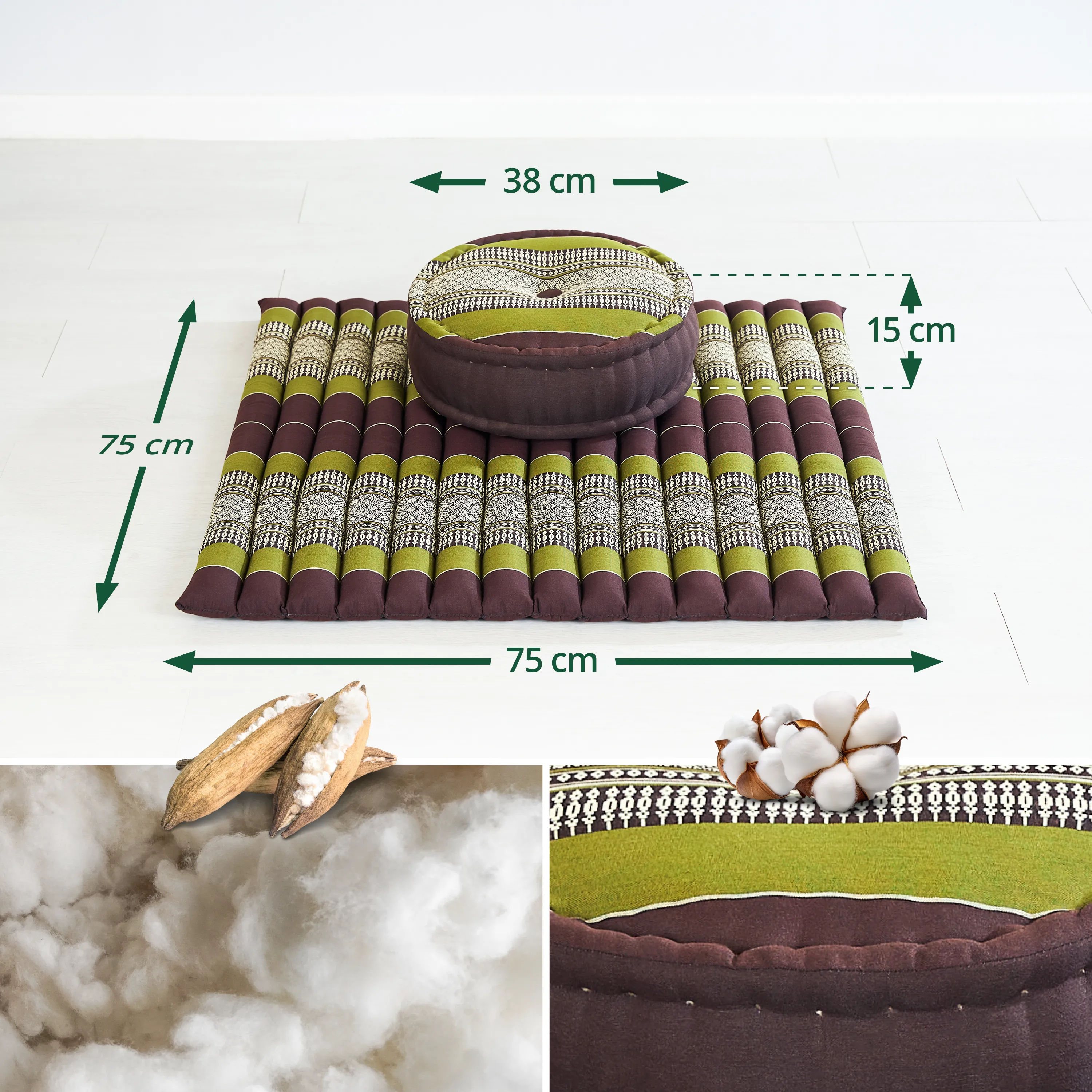 Kapok Meditation Cushion Set XL