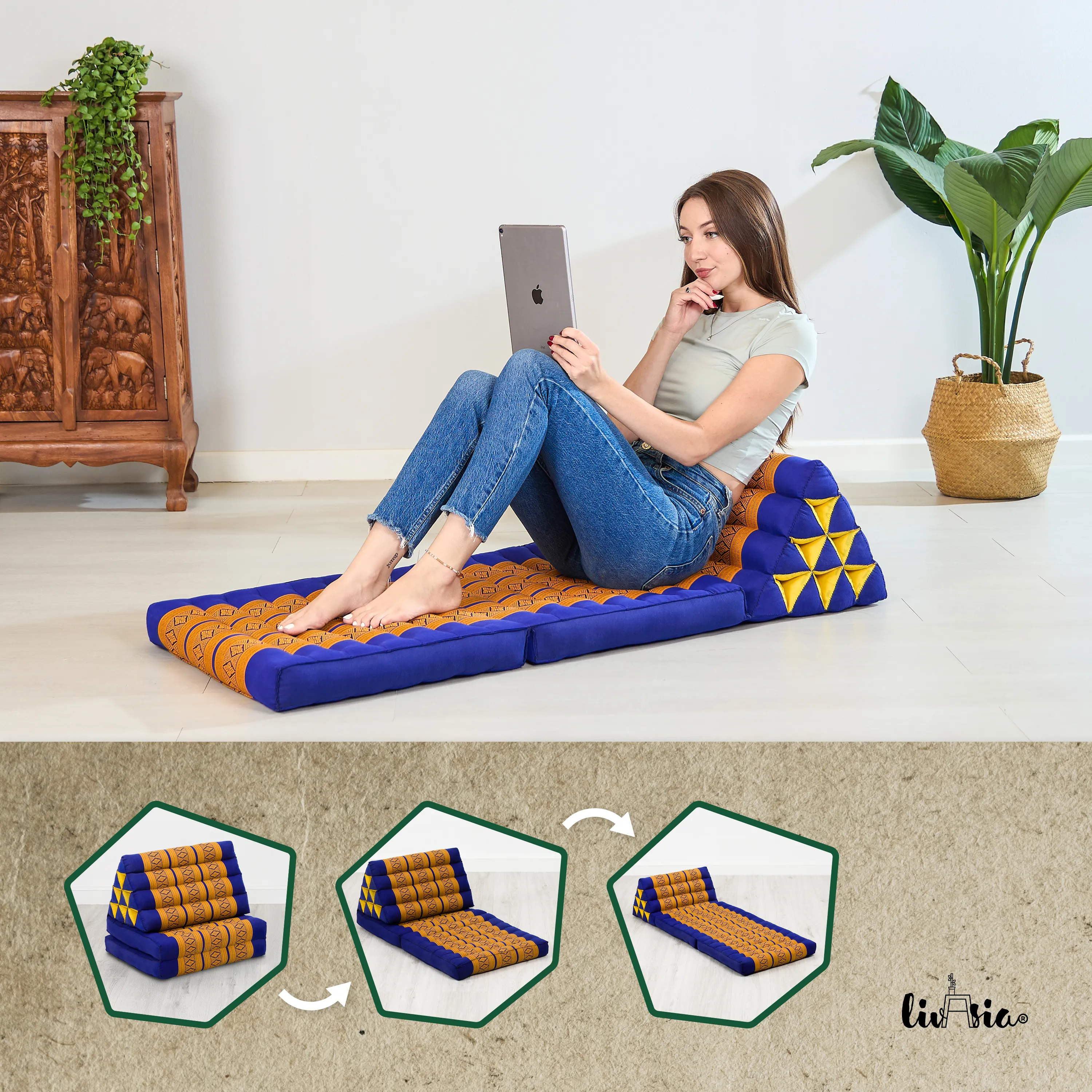 Kapok Thai Cushion 2 Fold
