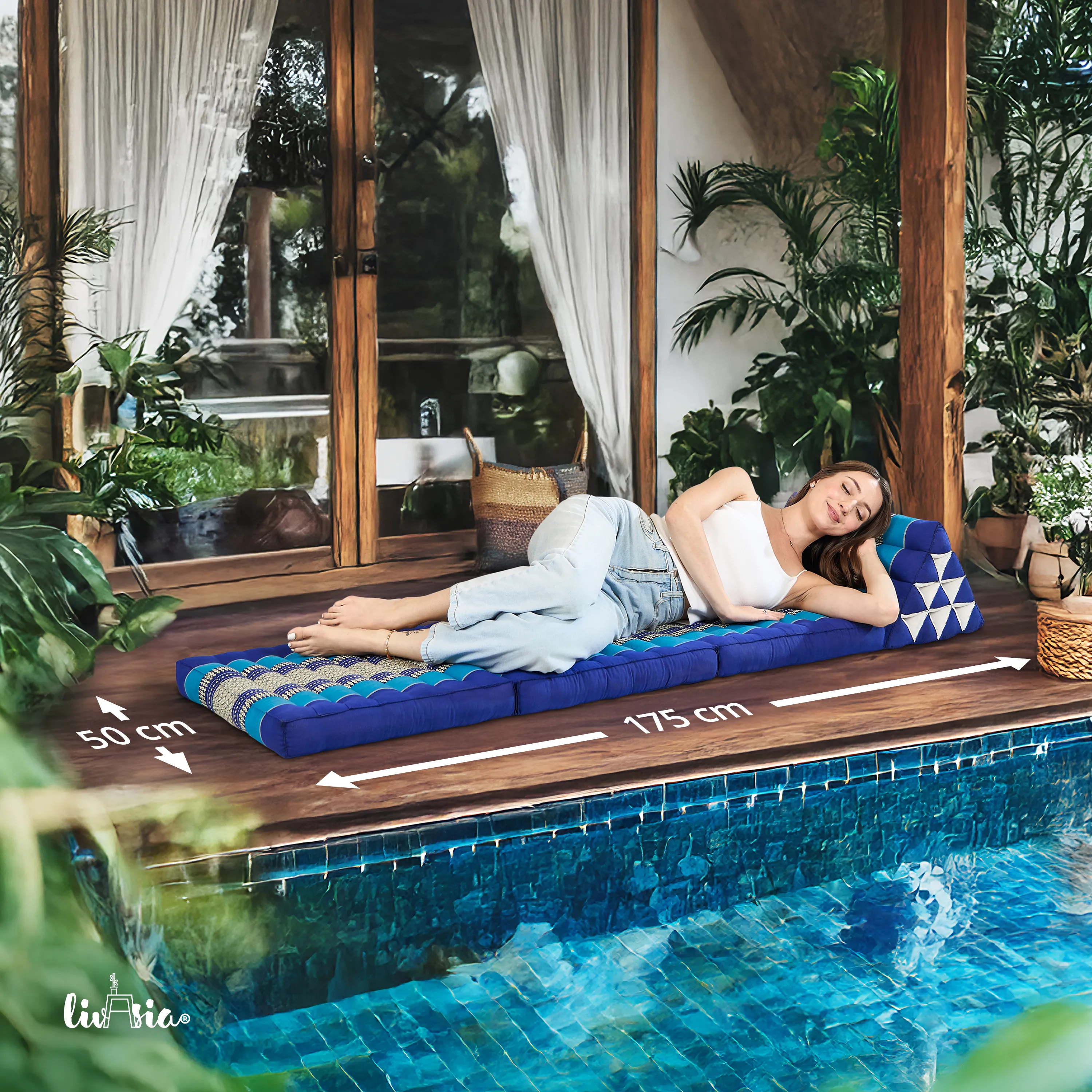 Kapok Thai Cushion 3 Fold, Classic