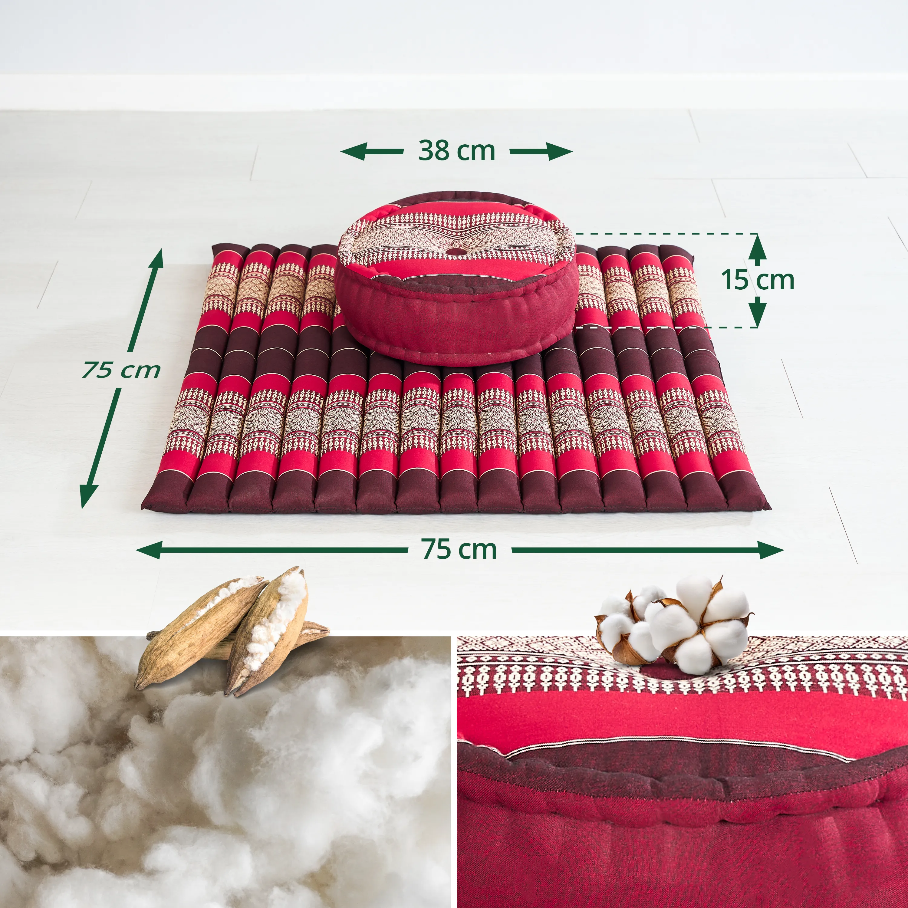 Kapok Meditation Cushion Set XL