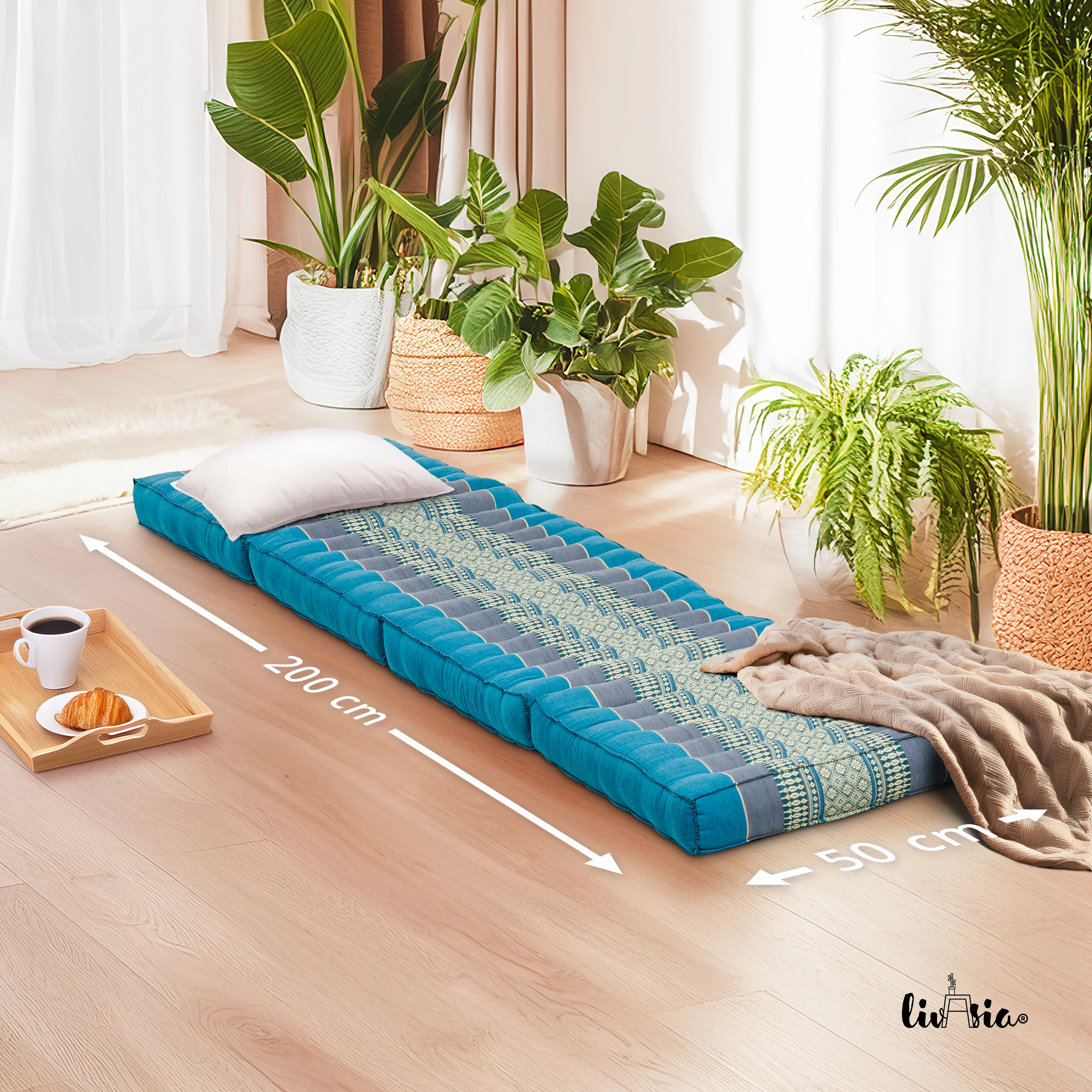 Kapok Folding Mattress, 50 cm wide, Classic