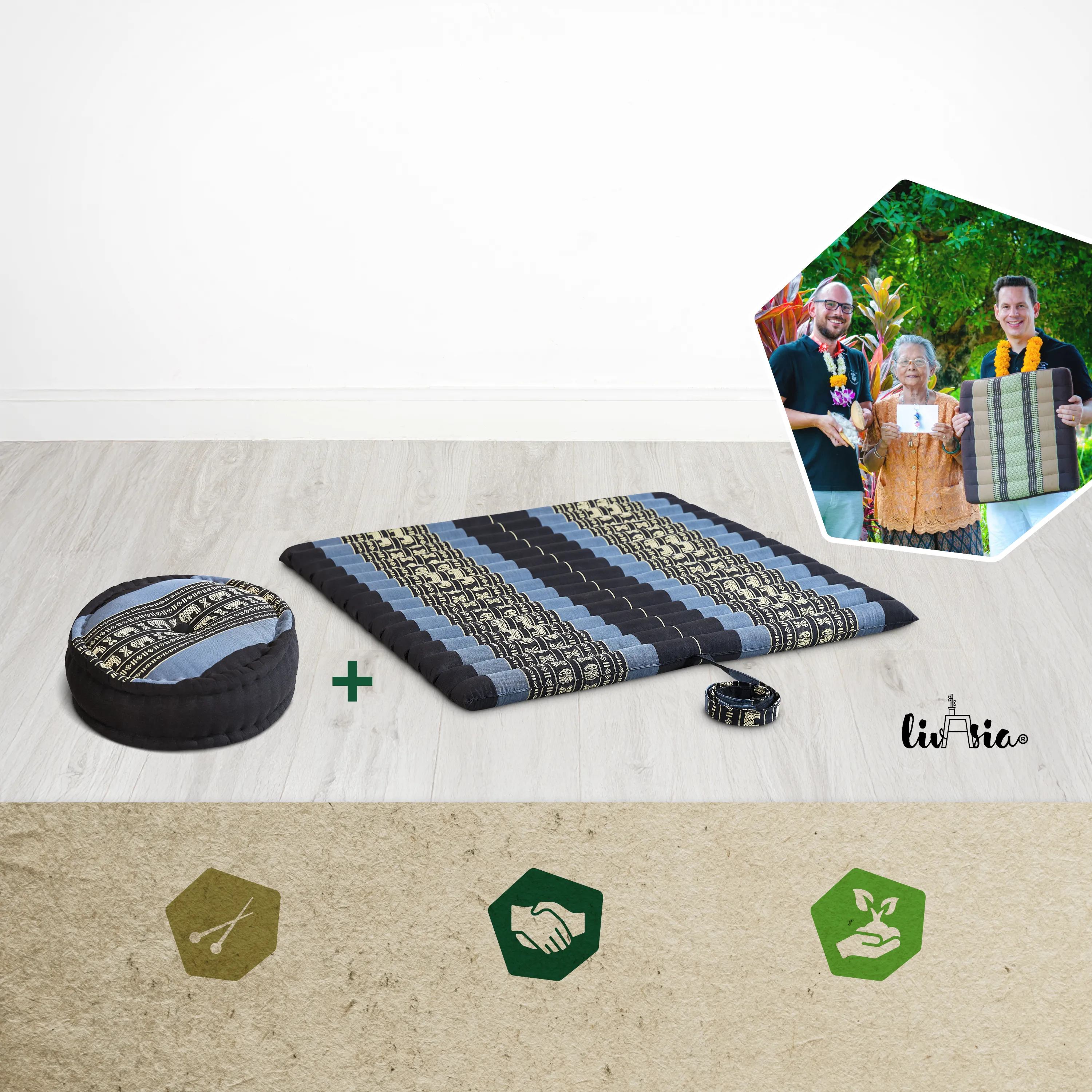 Kapok Meditation Cushion Set XL