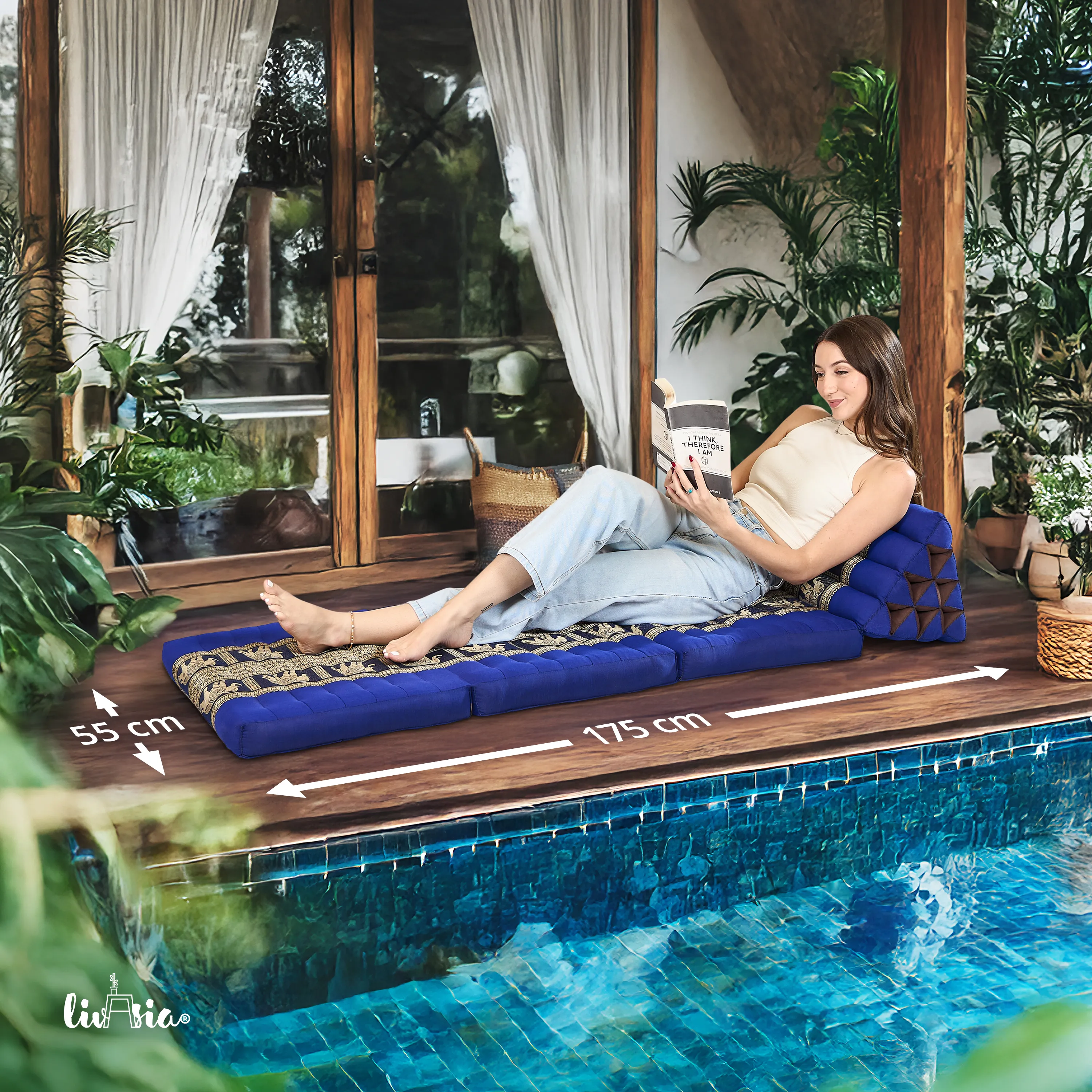 Kapok Thai Cushion 3 Fold, Deluxe