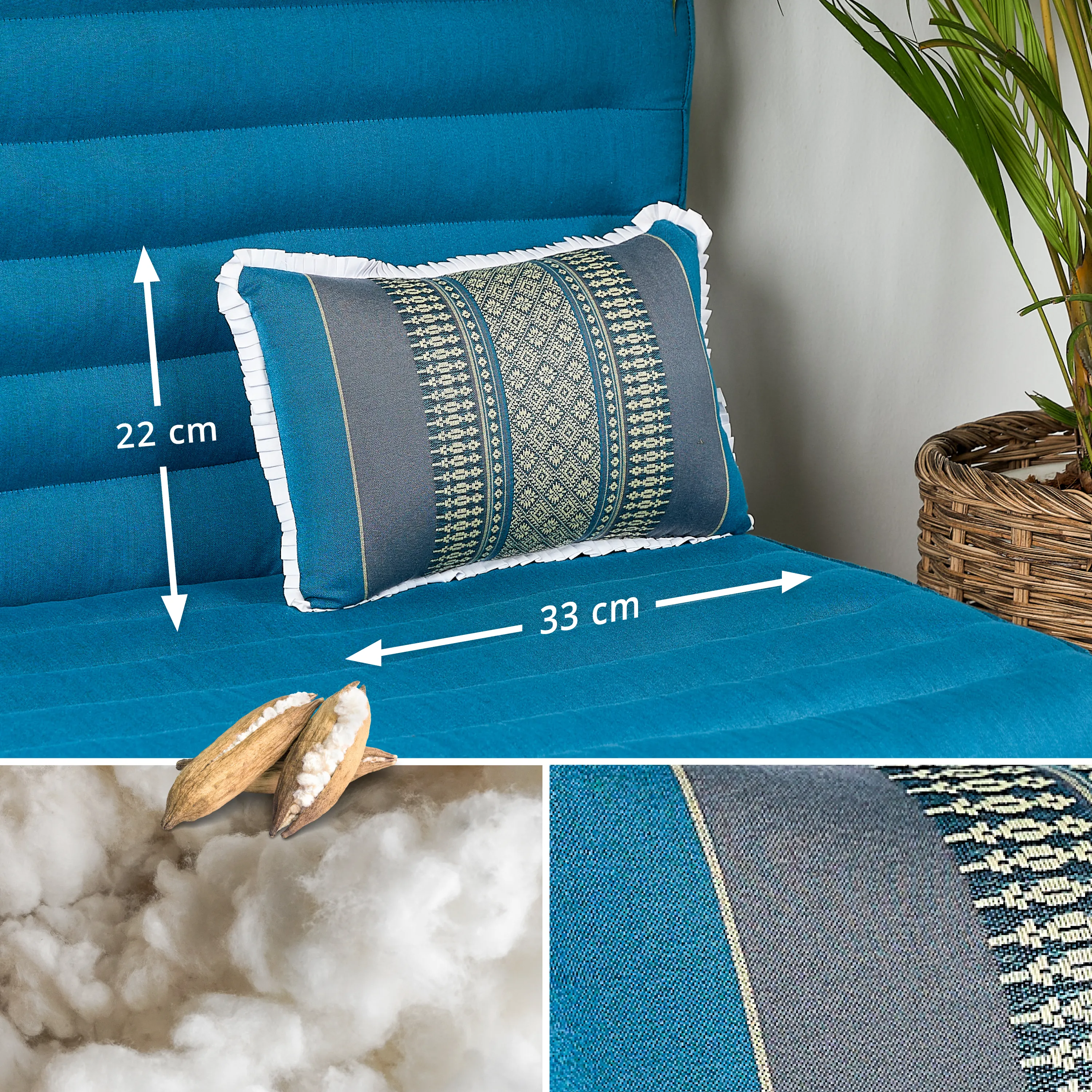 Kapok Throw Pillow