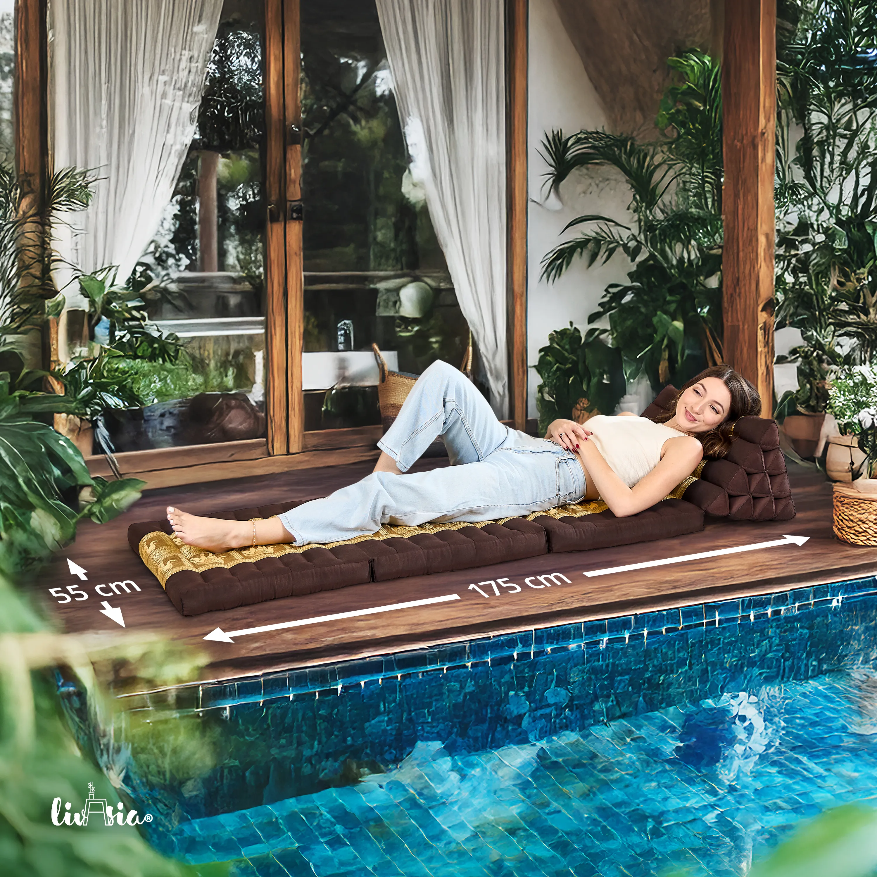 Kapok Thai Cushion 3 Fold, Deluxe