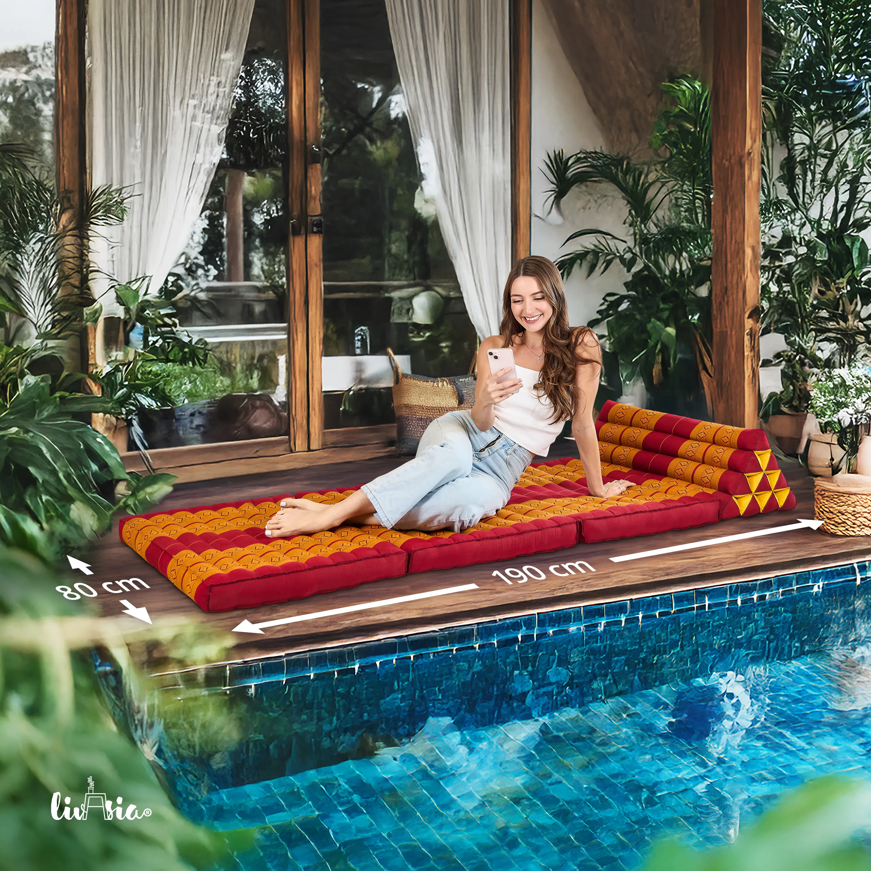 Kapok Thai Cushion XXL Wide