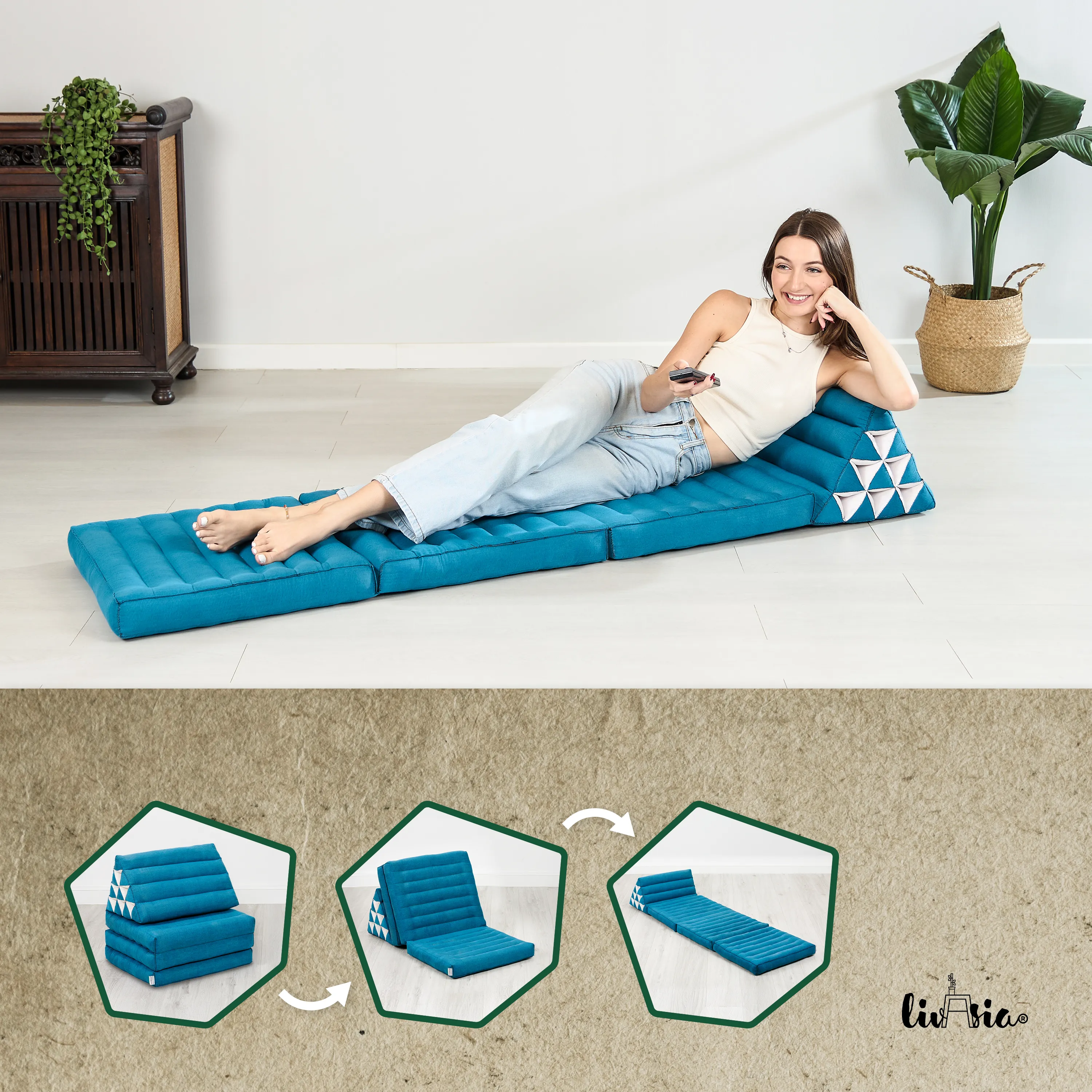 Kapok Thai Cushion 3 Fold, Basic