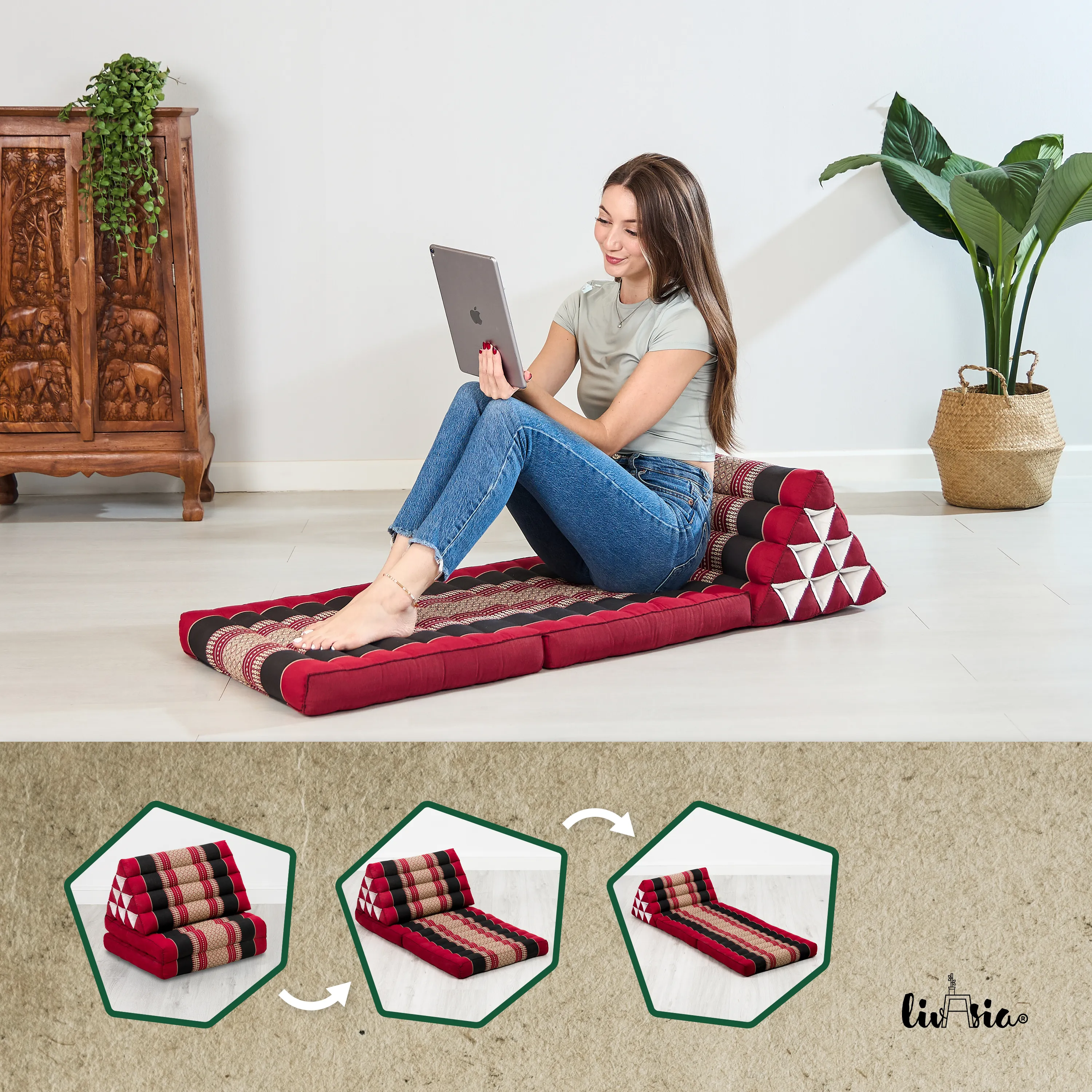 Kapok Thai Cushion 2 Fold