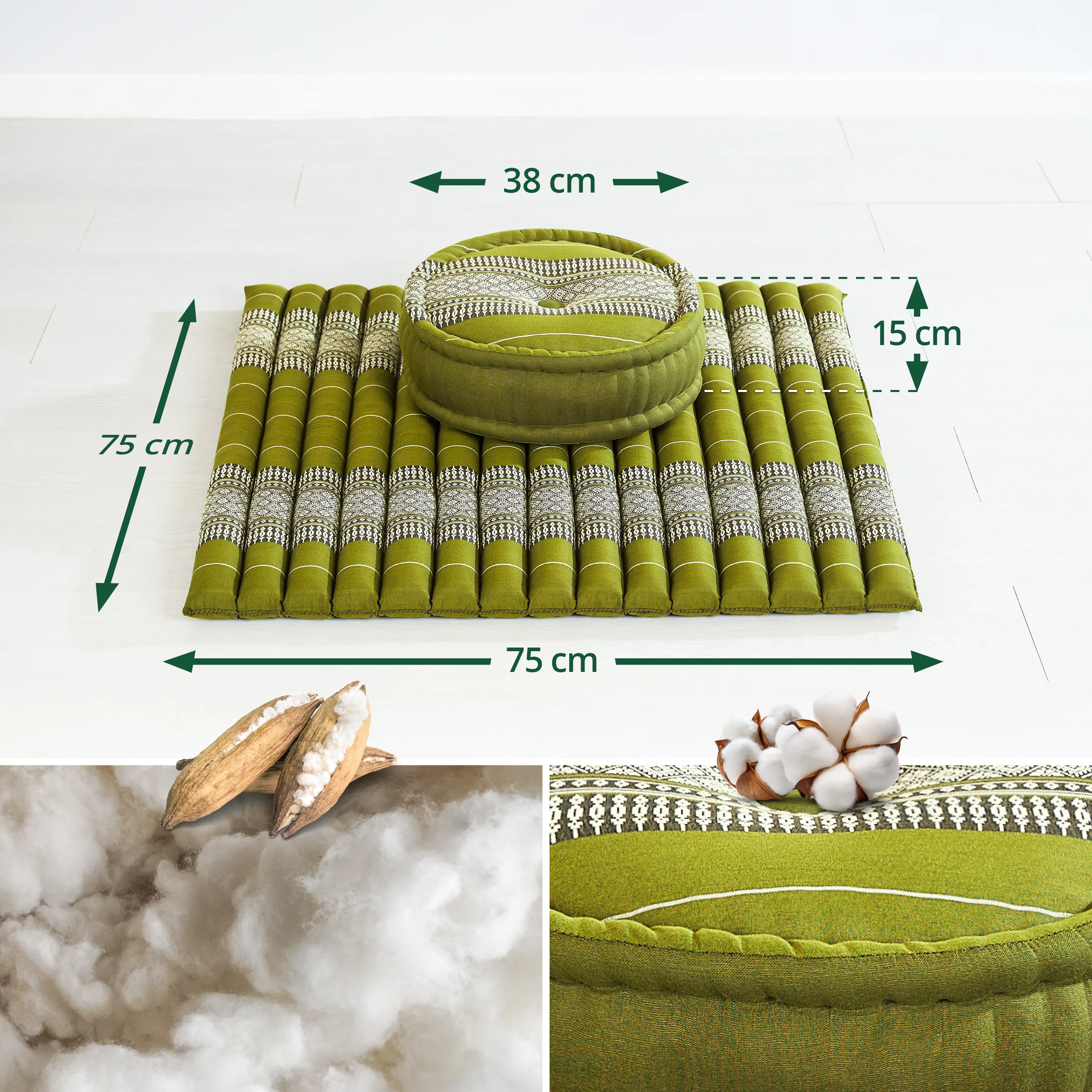 Kapok Meditation Cushion Set XL
