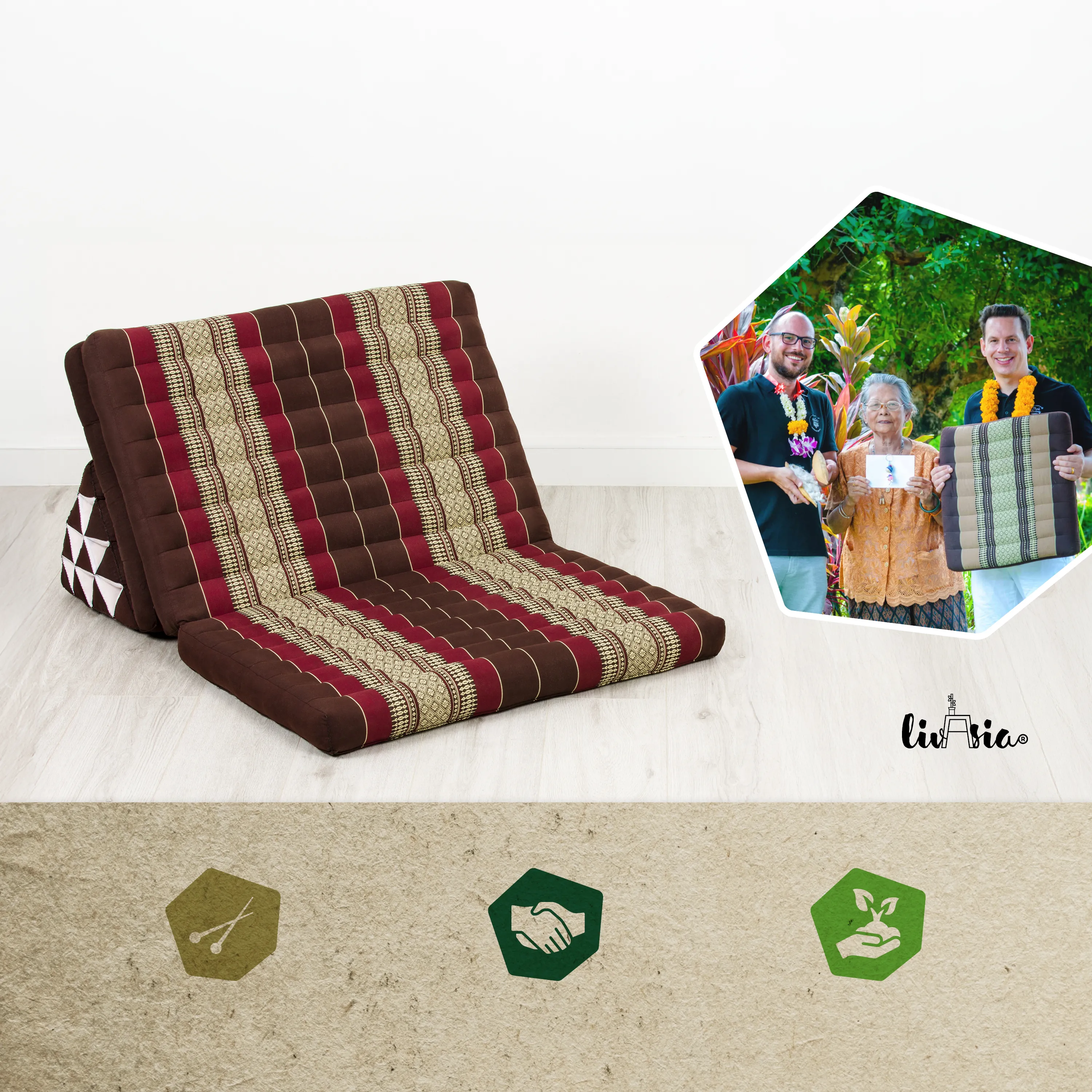 Kapok Thai Cushion XXL Wide