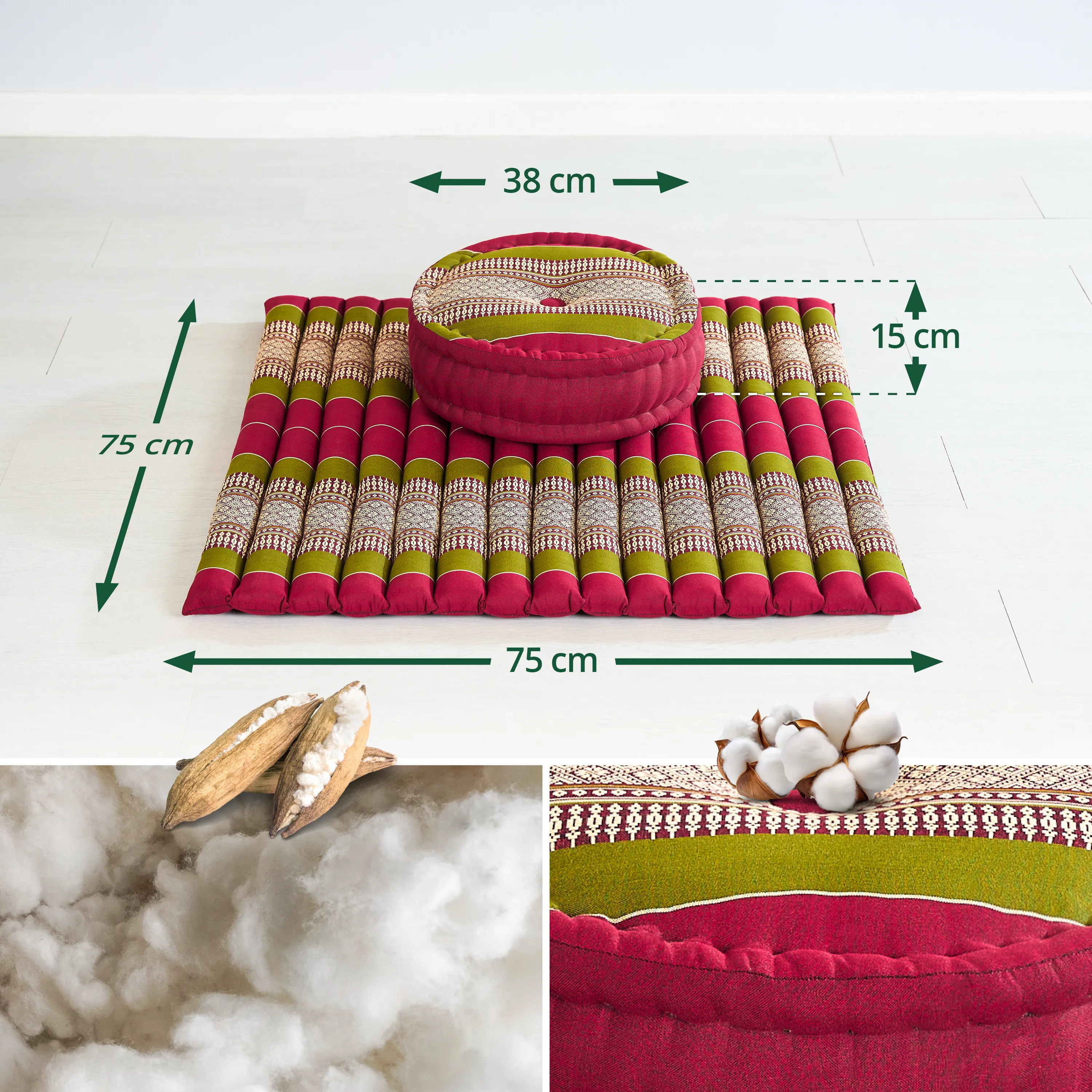 Kapok Meditation Cushion Set XL