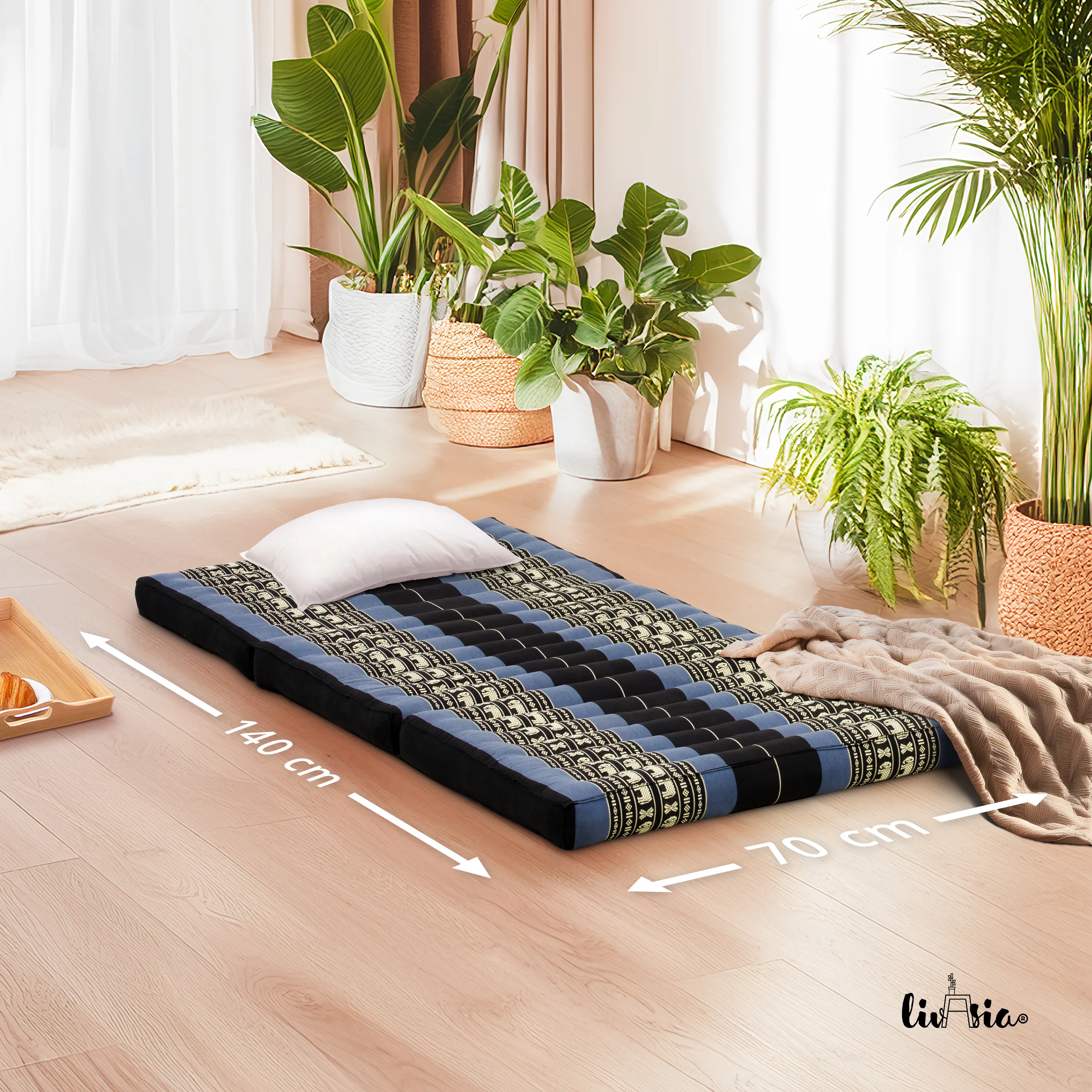 Kapok Folding Mattress for Kids, 70 cm wide