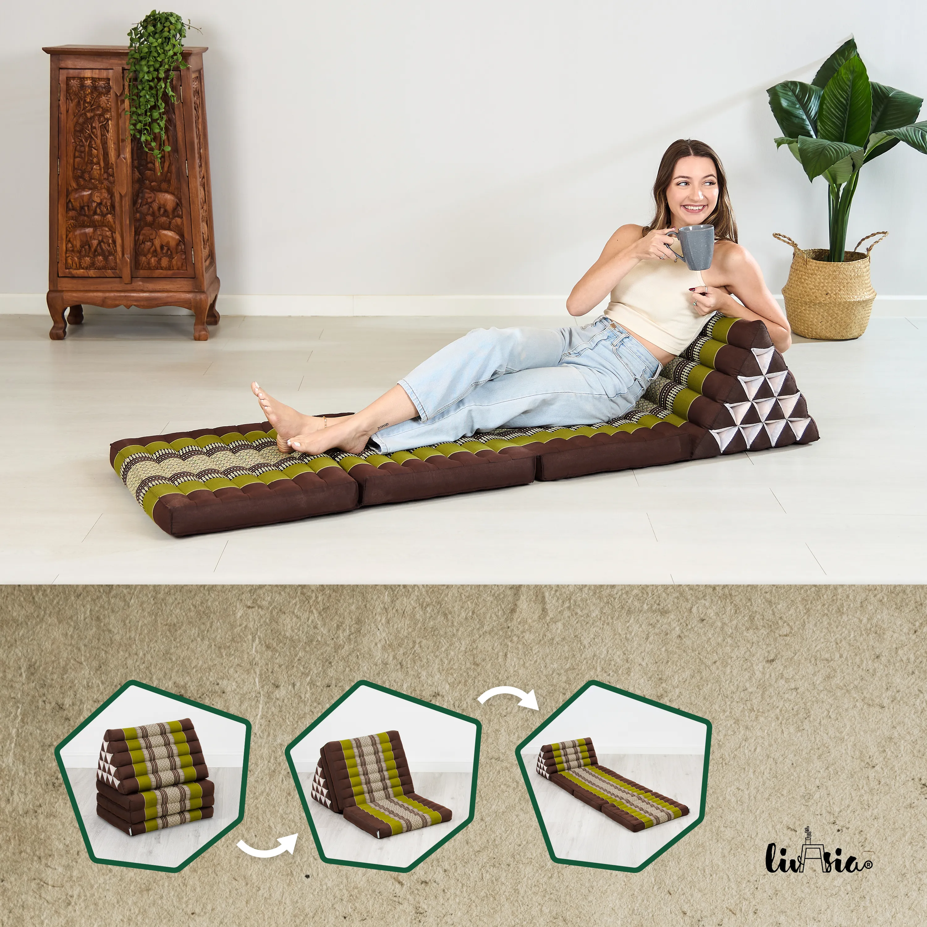 Kapok Thai Cushion XXL Tall
