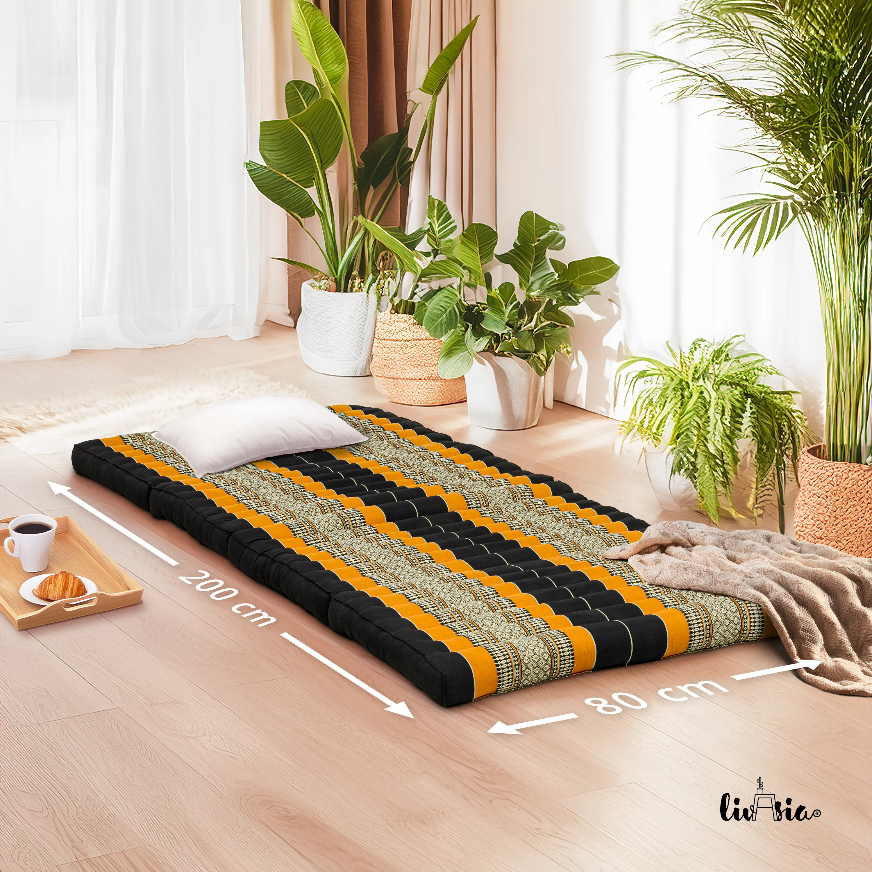 Kapok Folding Mattress, 80 cm wide, Classic