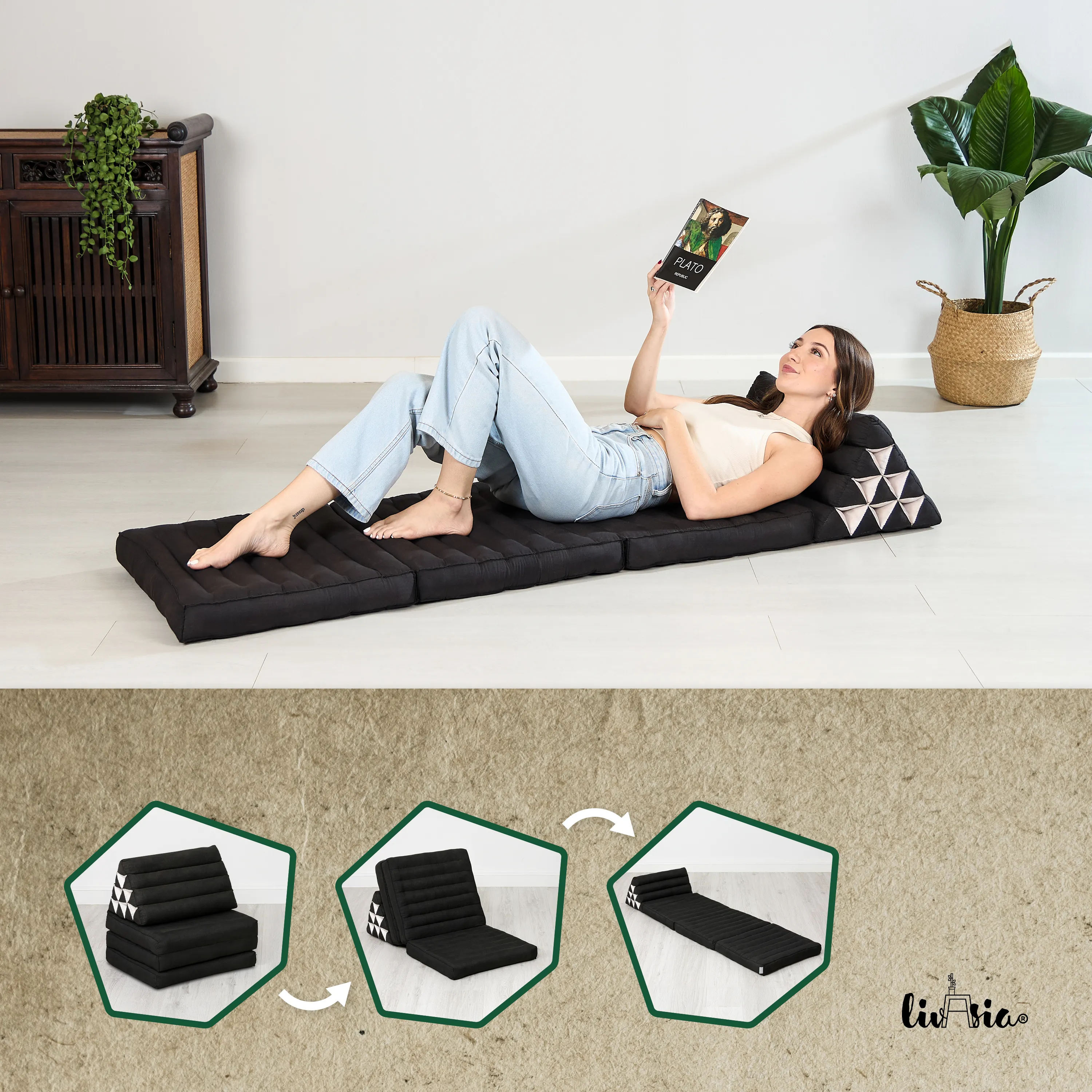 Kapok Thai Cushion 3 Fold, Basic