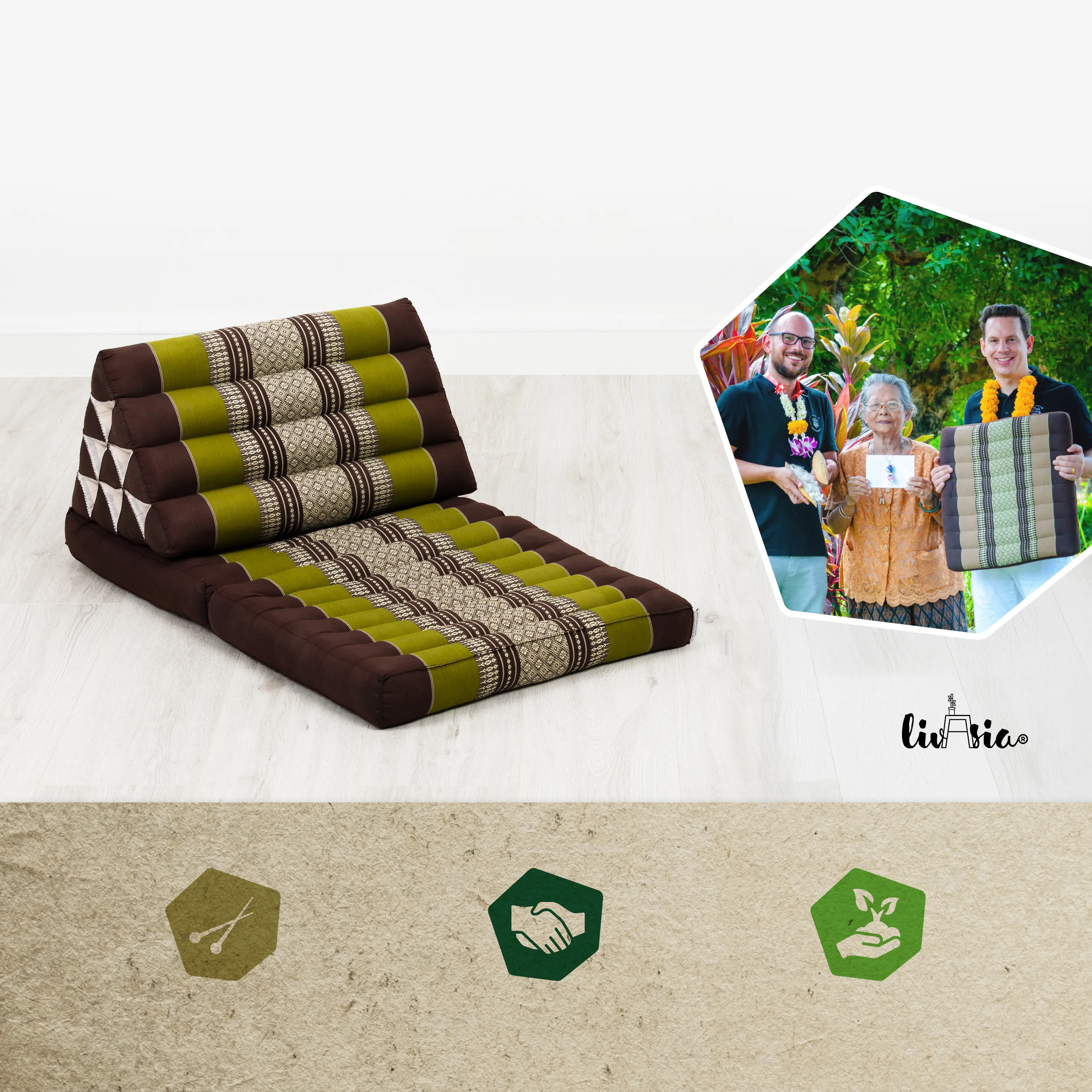 Kapok Thai Cushion 2 Fold
