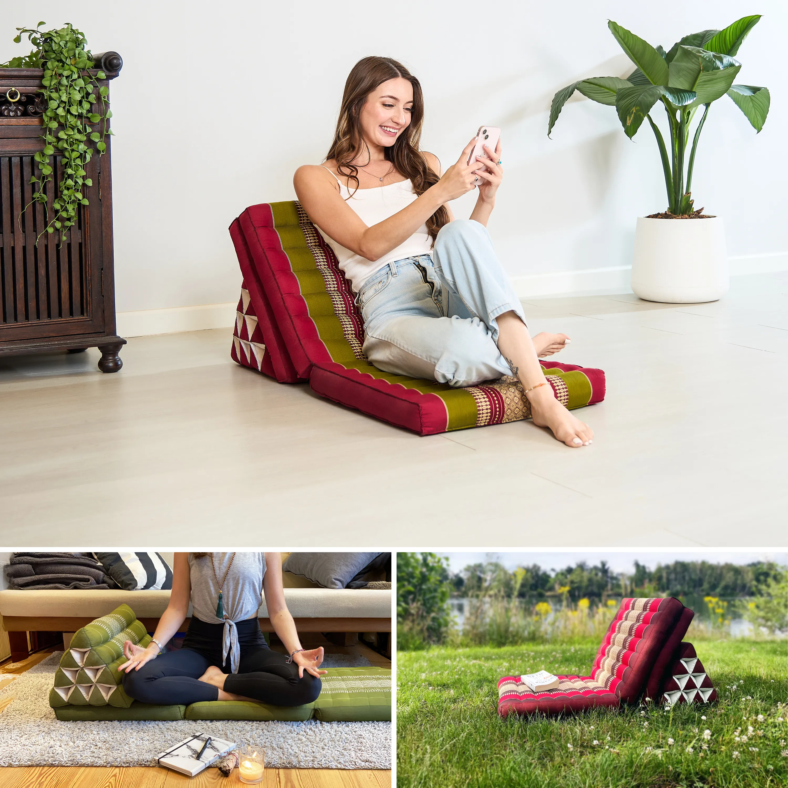 Kapok Thai Cushion 3 Fold, Classic