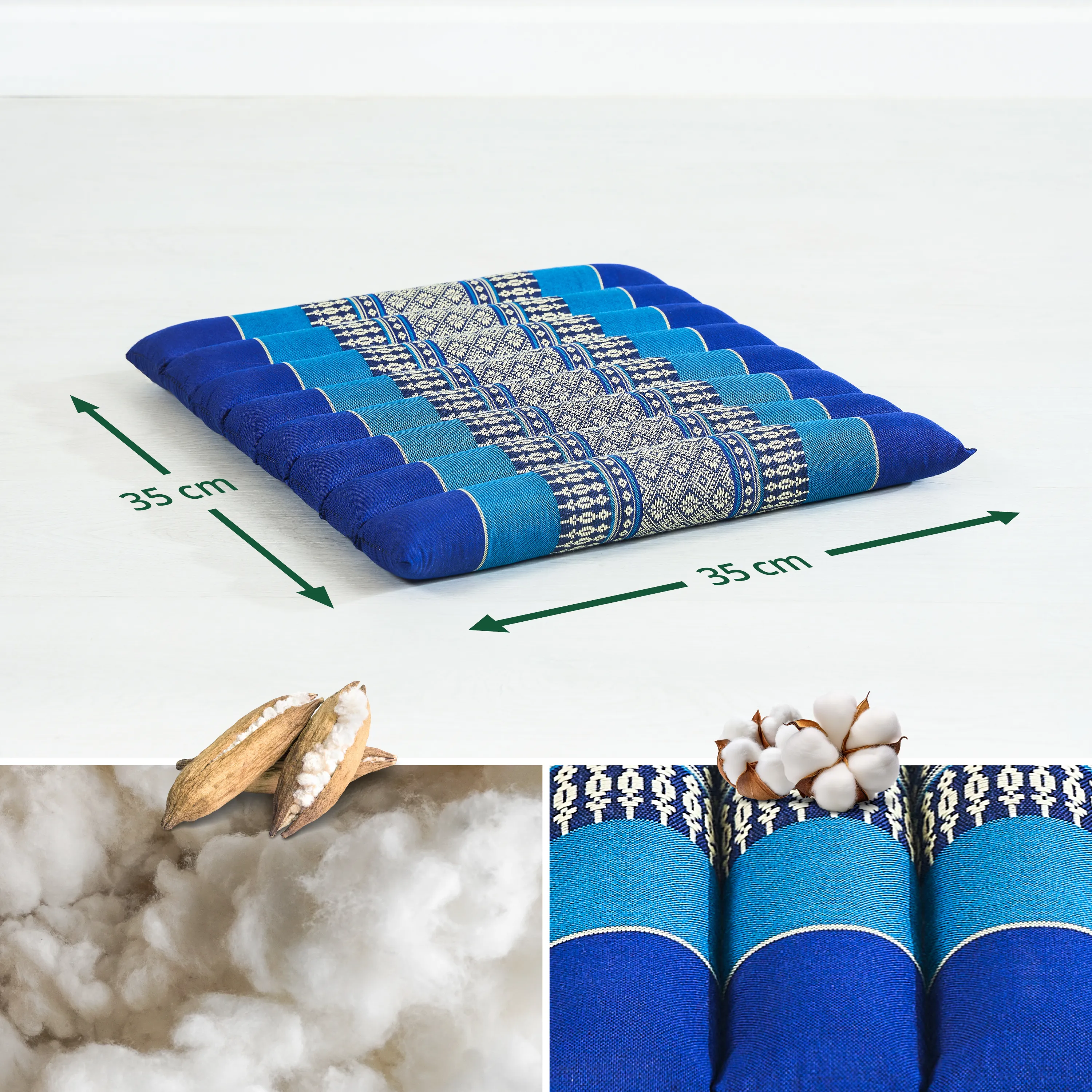 Kapok Quilted Cushion 35 cm