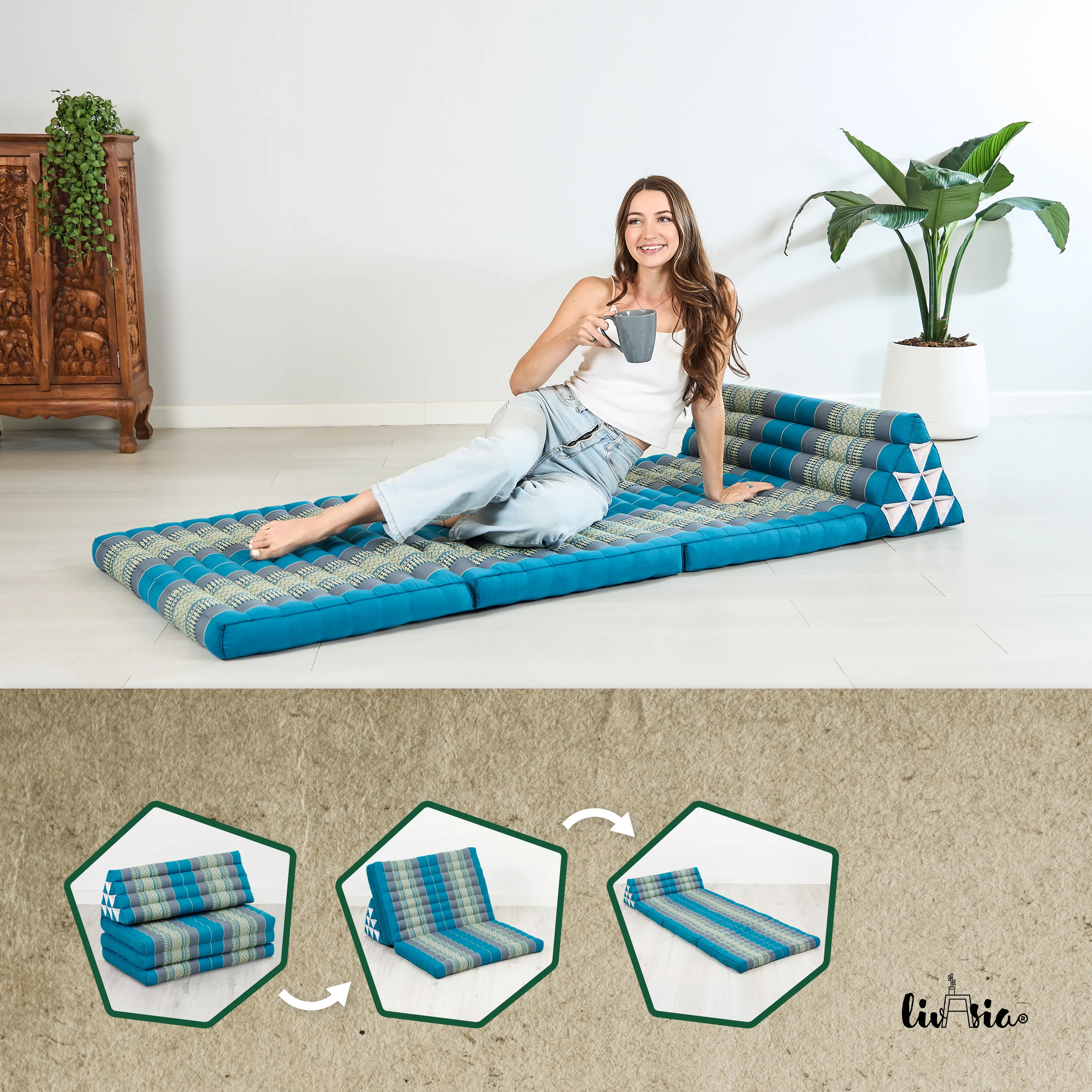 Kapok Thai Cushion XXL Wide