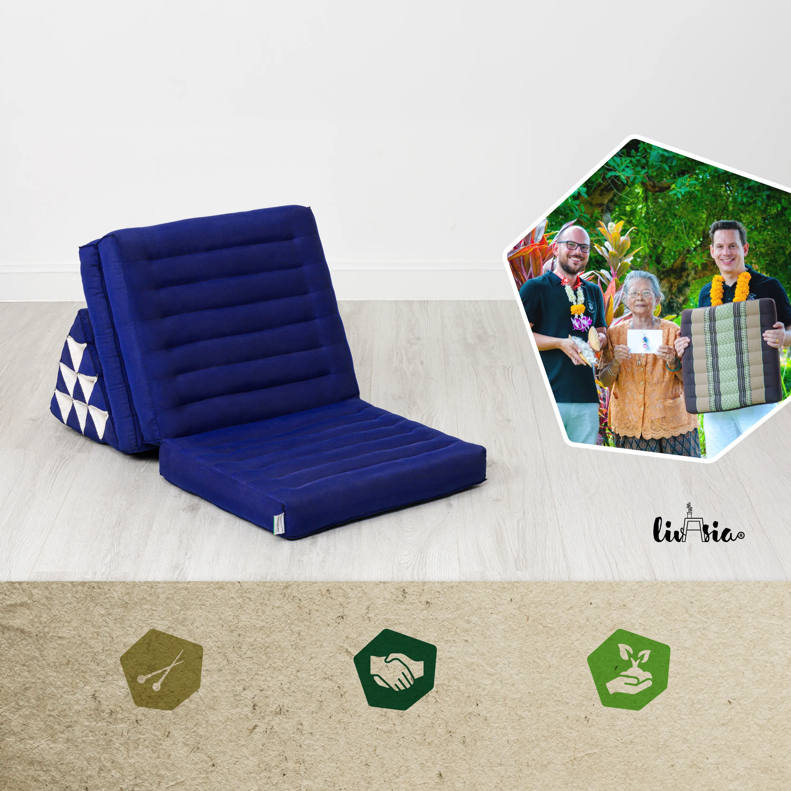 Kapok Thai Cushion 3 Fold, Basic