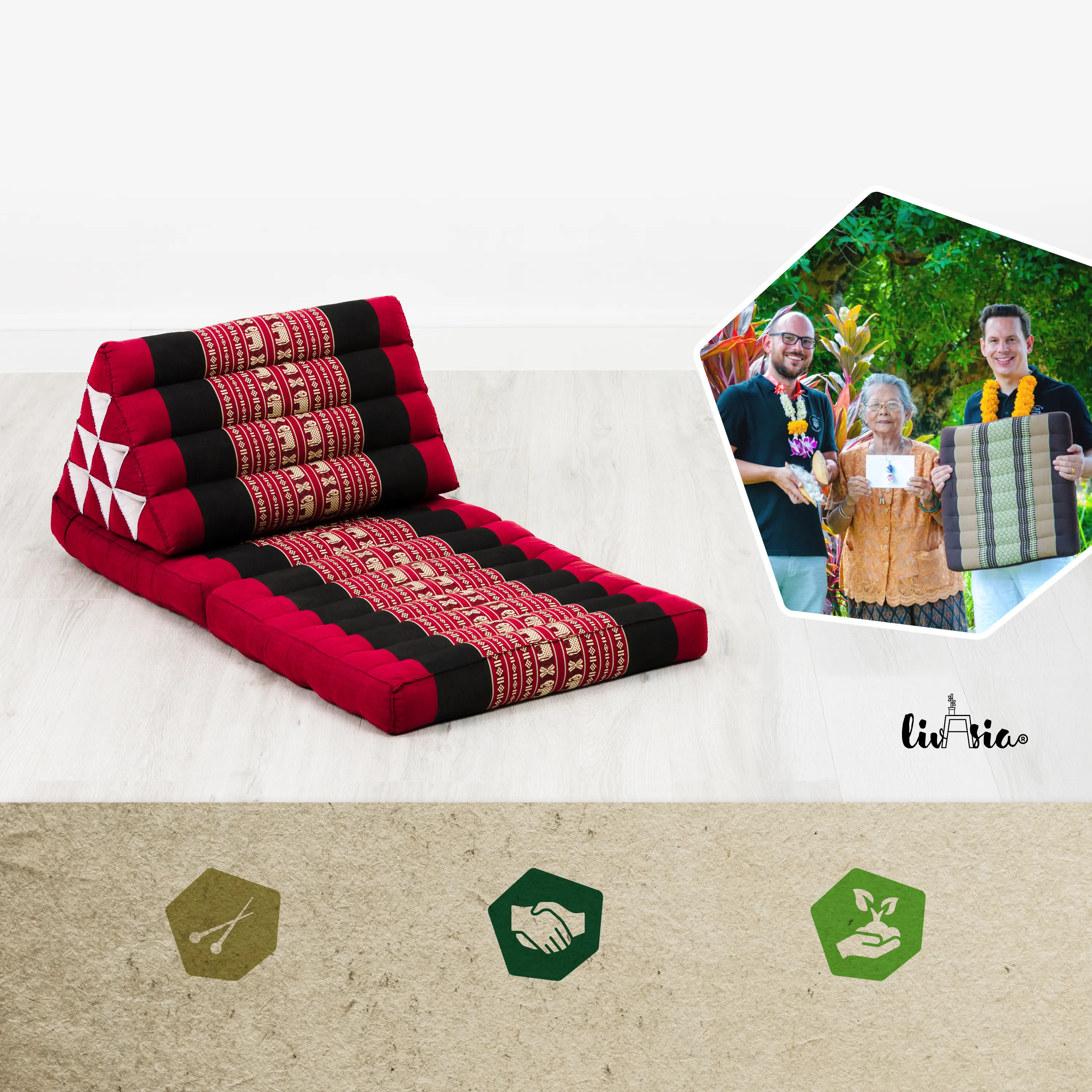 Kapok Thai Cushion 2 Fold