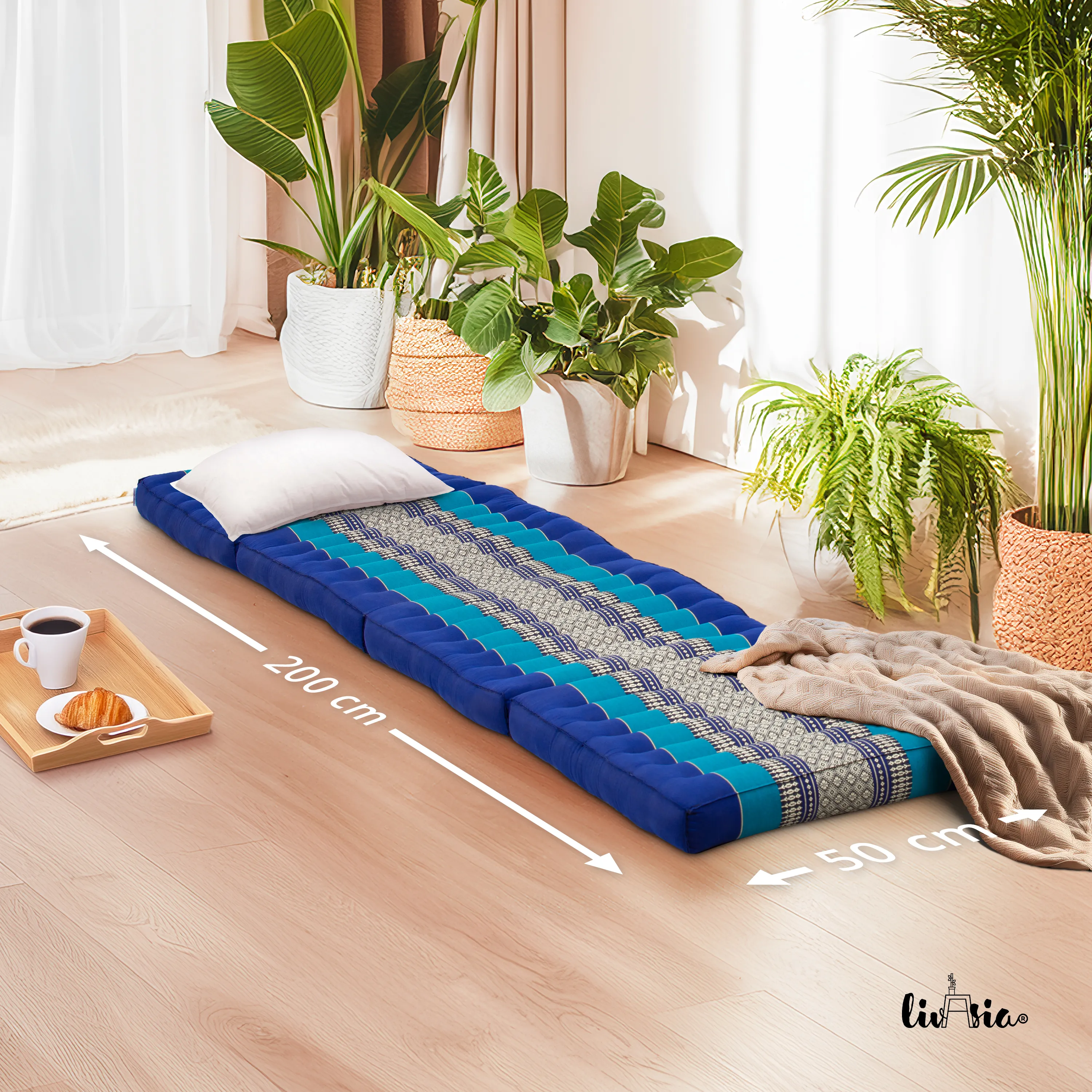Kapok Folding Mattress, 50 cm wide, Classic