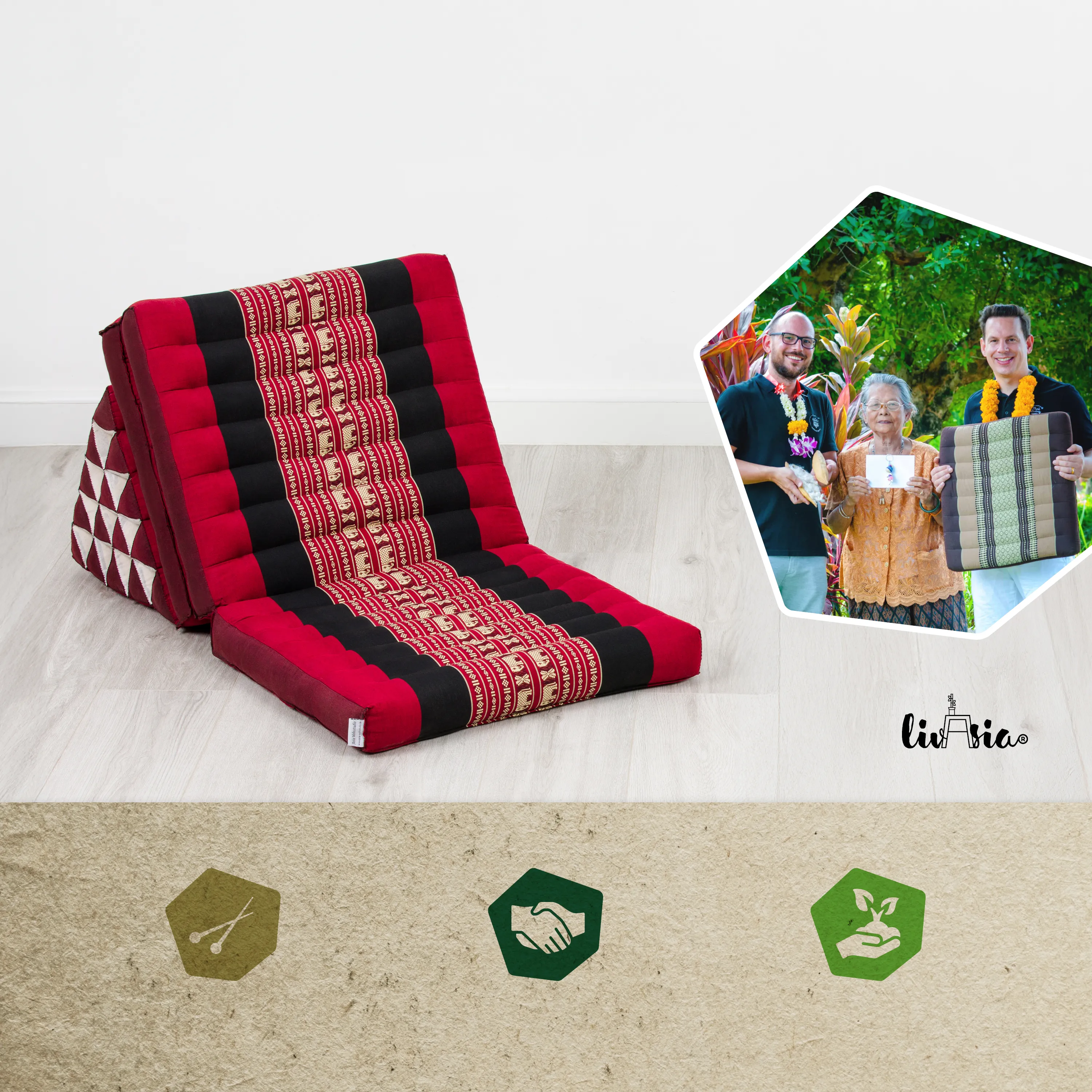 Kapok Thai Cushion XXL Tall
