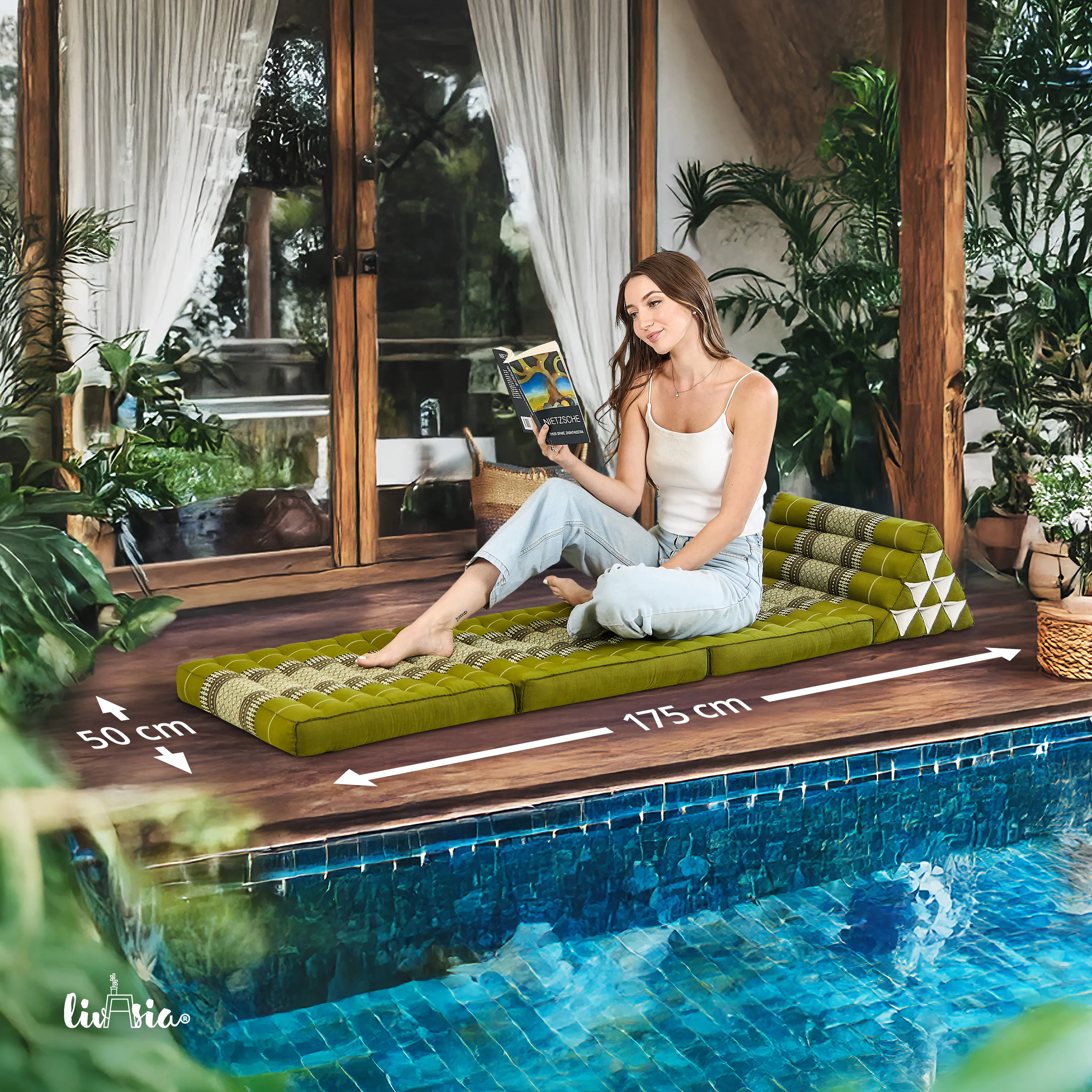 Kapok Thai Cushion 3 Fold, Classic