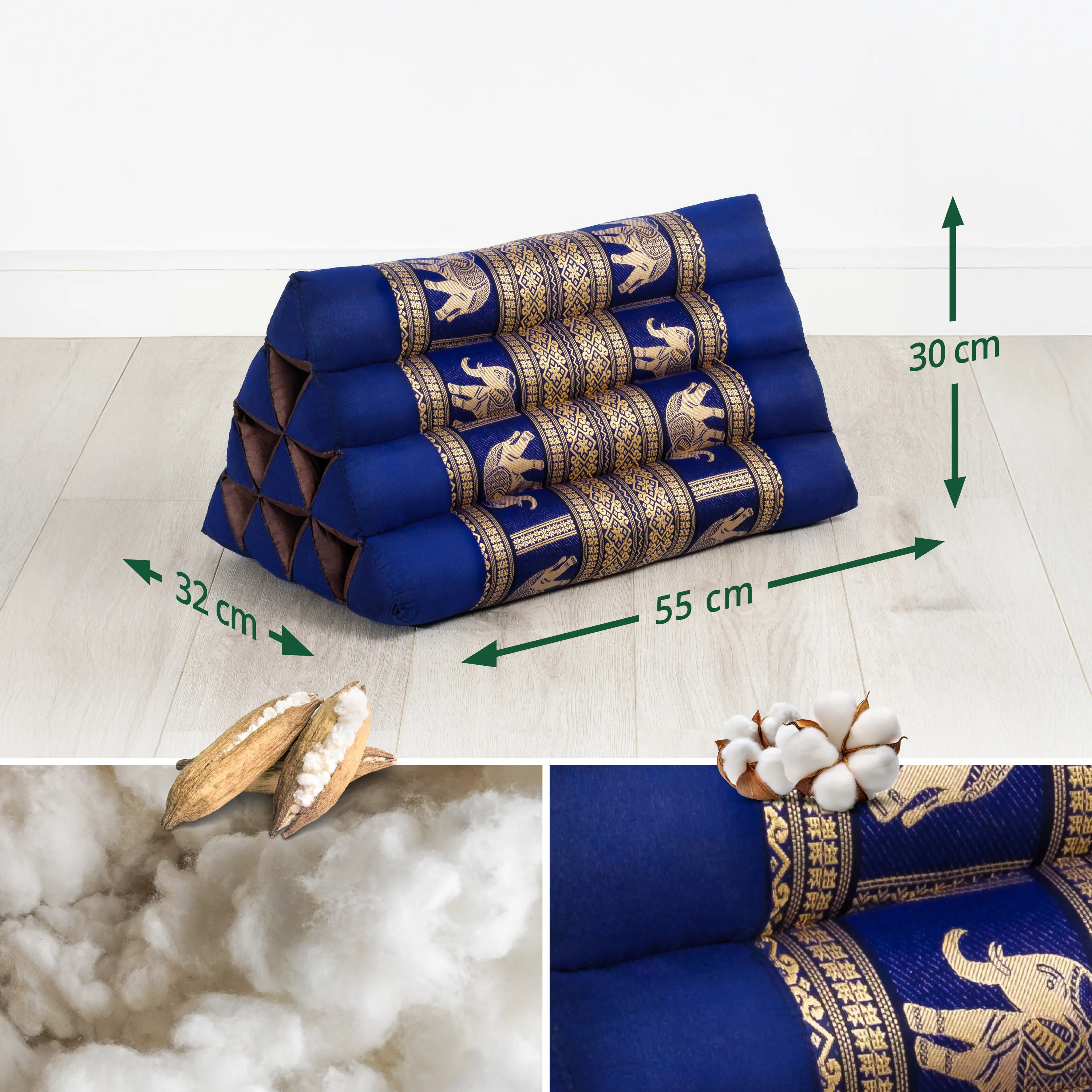 Kapok Triangle Cushion, Deluxe