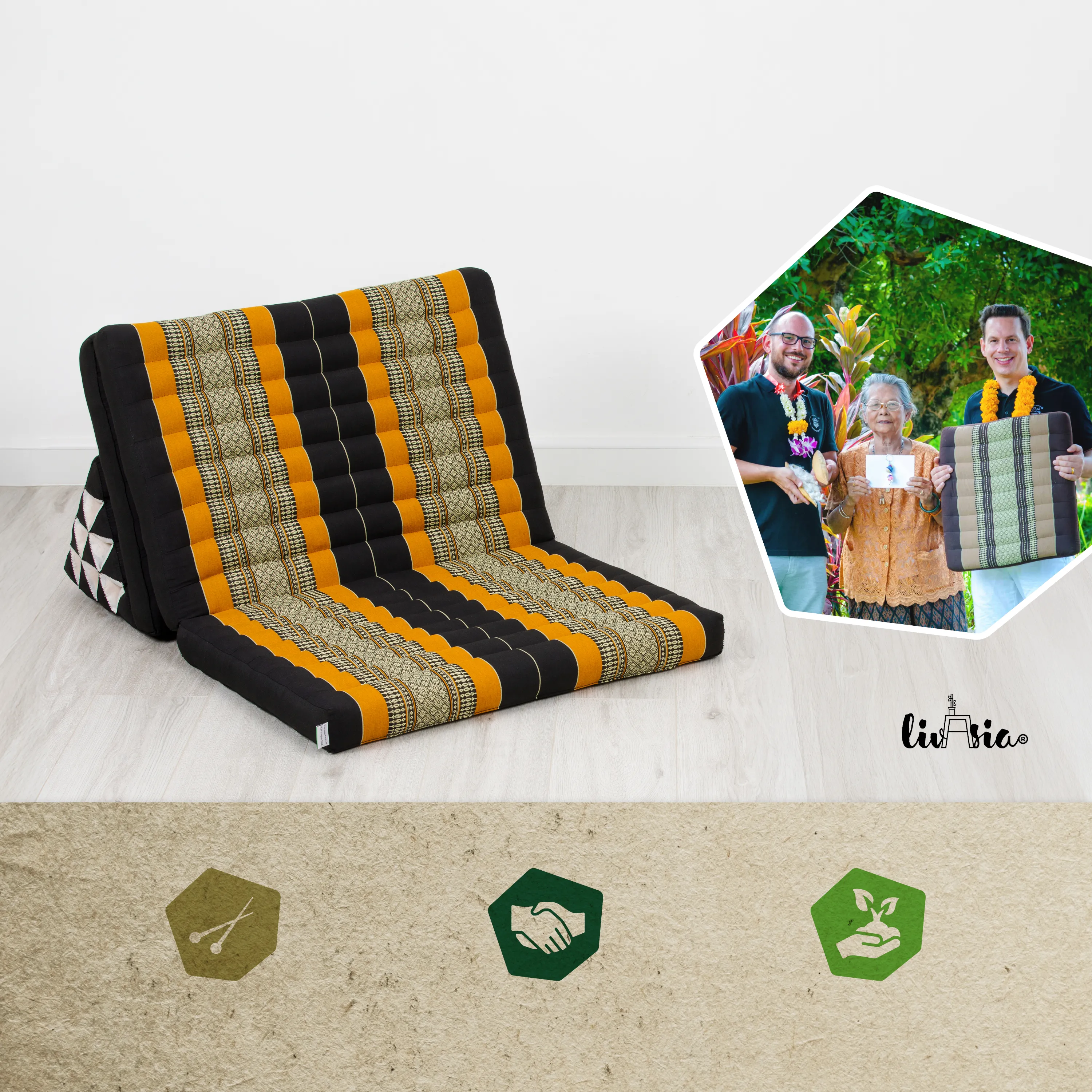 Kapok Thai Cushion XXL Wide