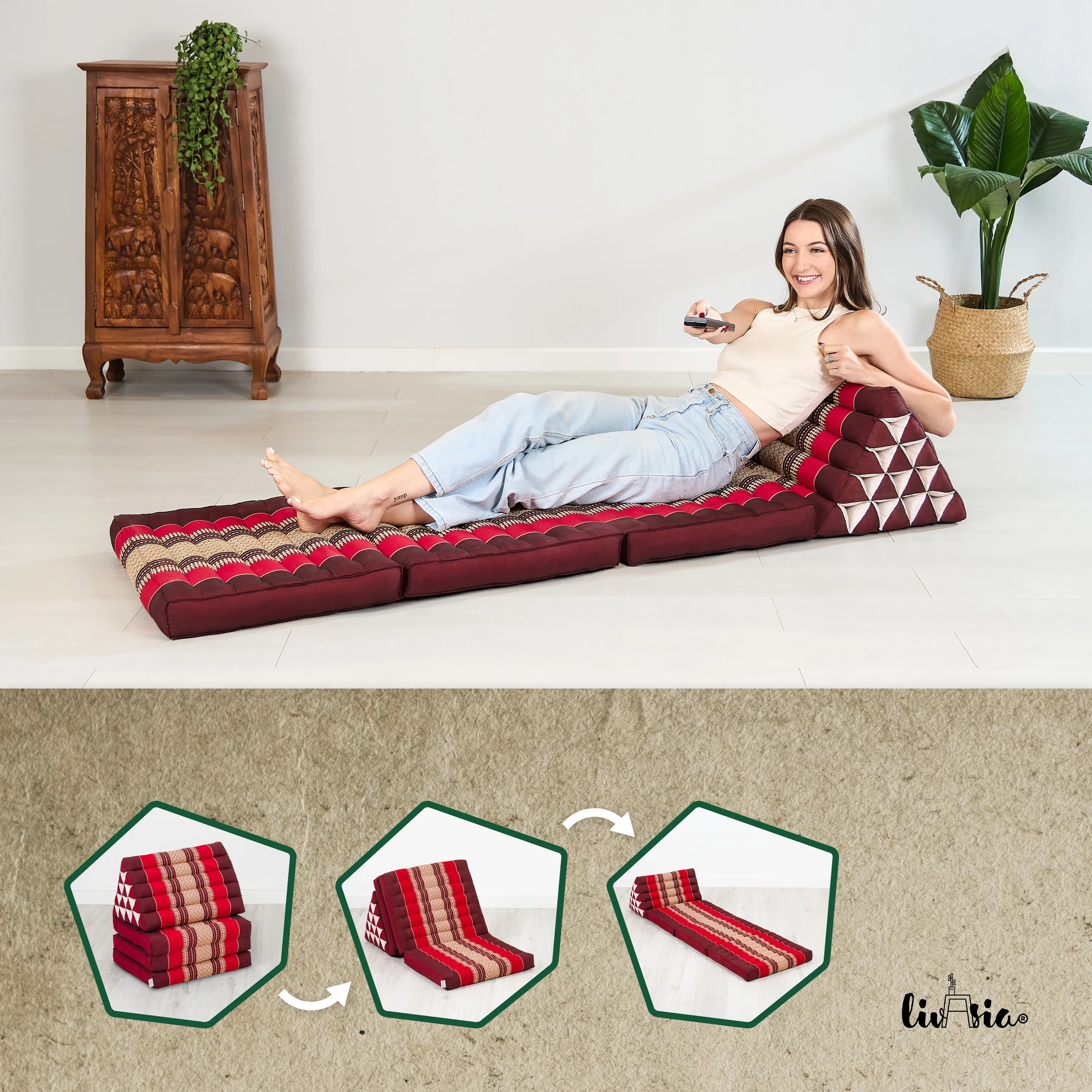 Kapok Thai Cushion XXL Tall