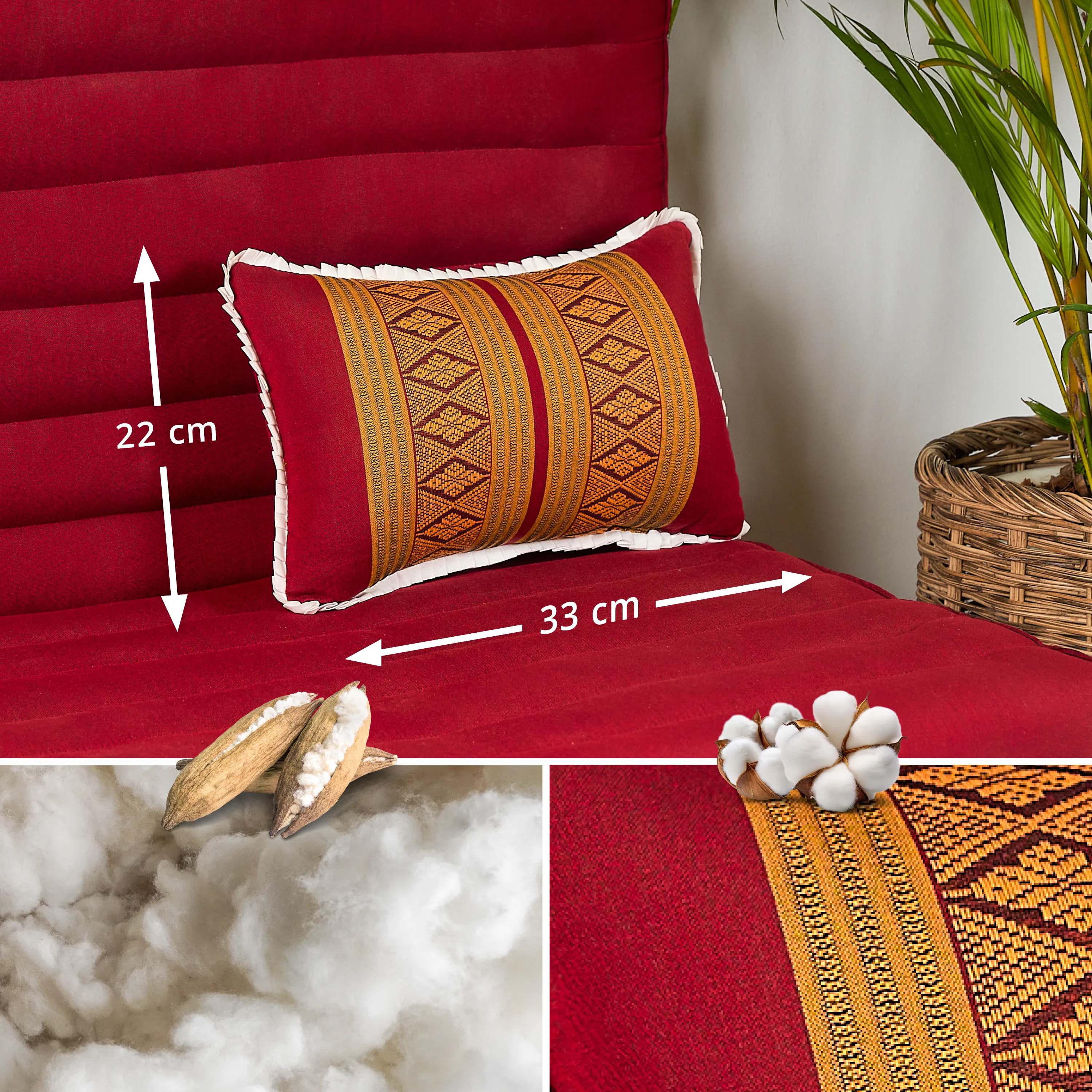 Kapok Throw Pillow