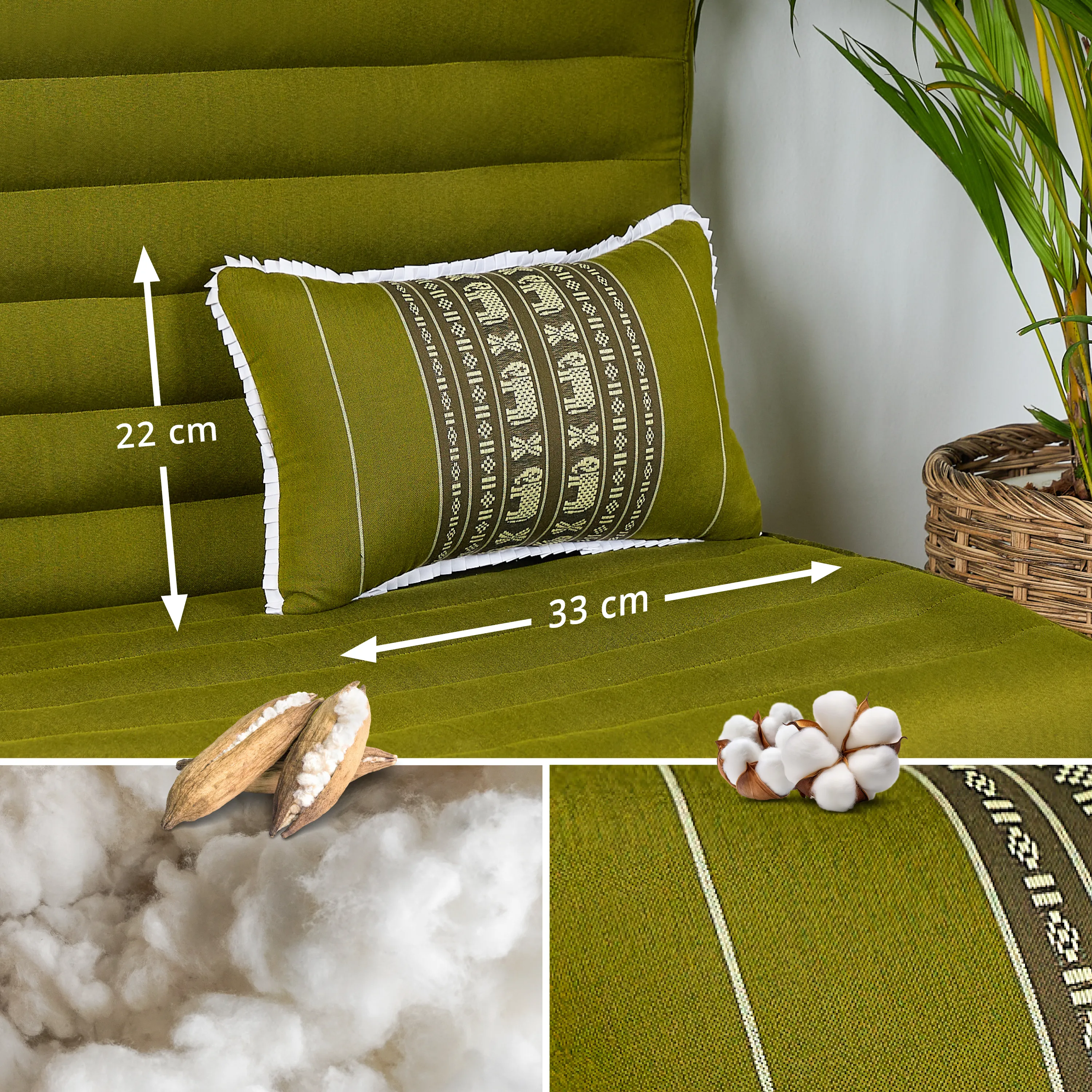 Kapok Throw Pillow