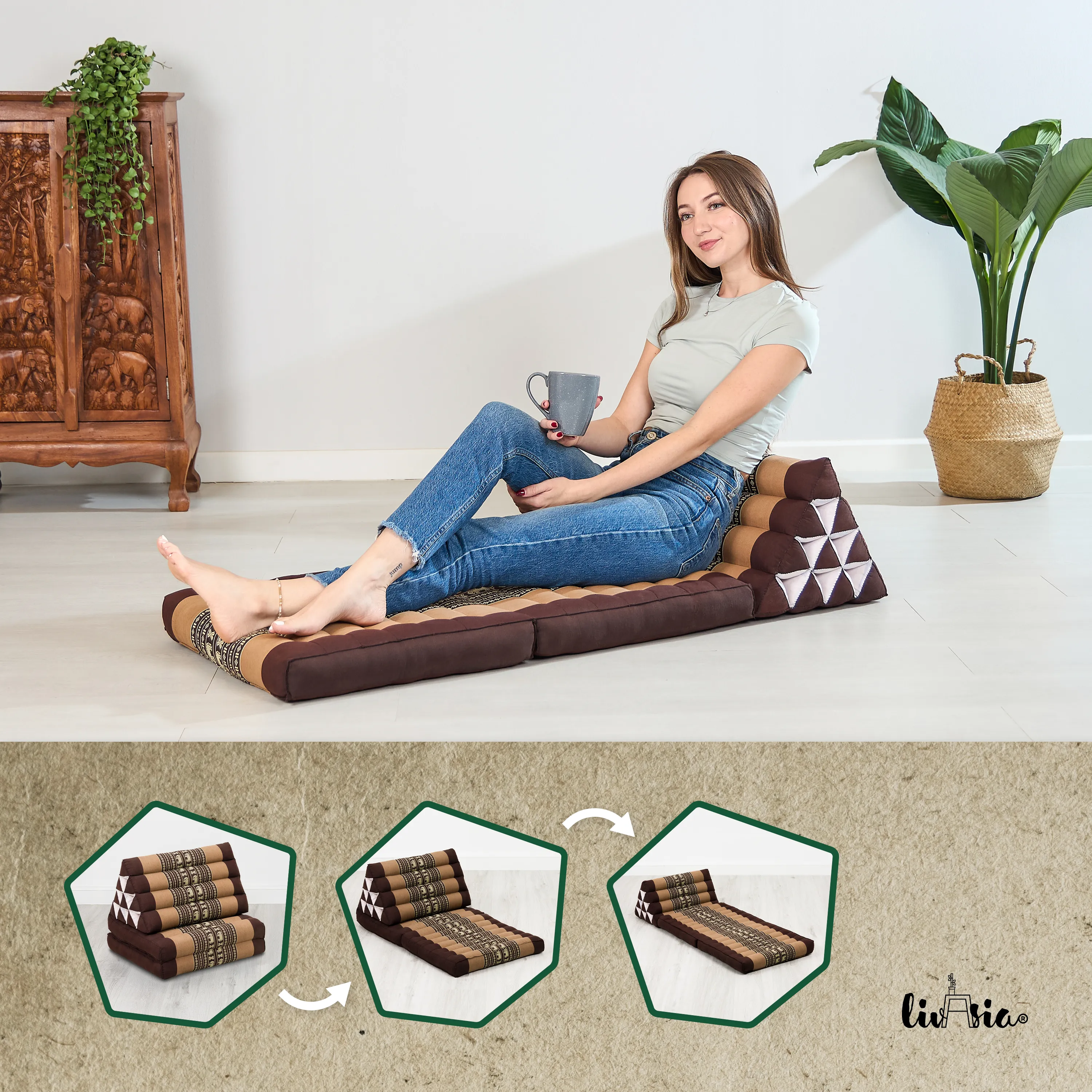 Kapok Thai Cushion 2 Fold