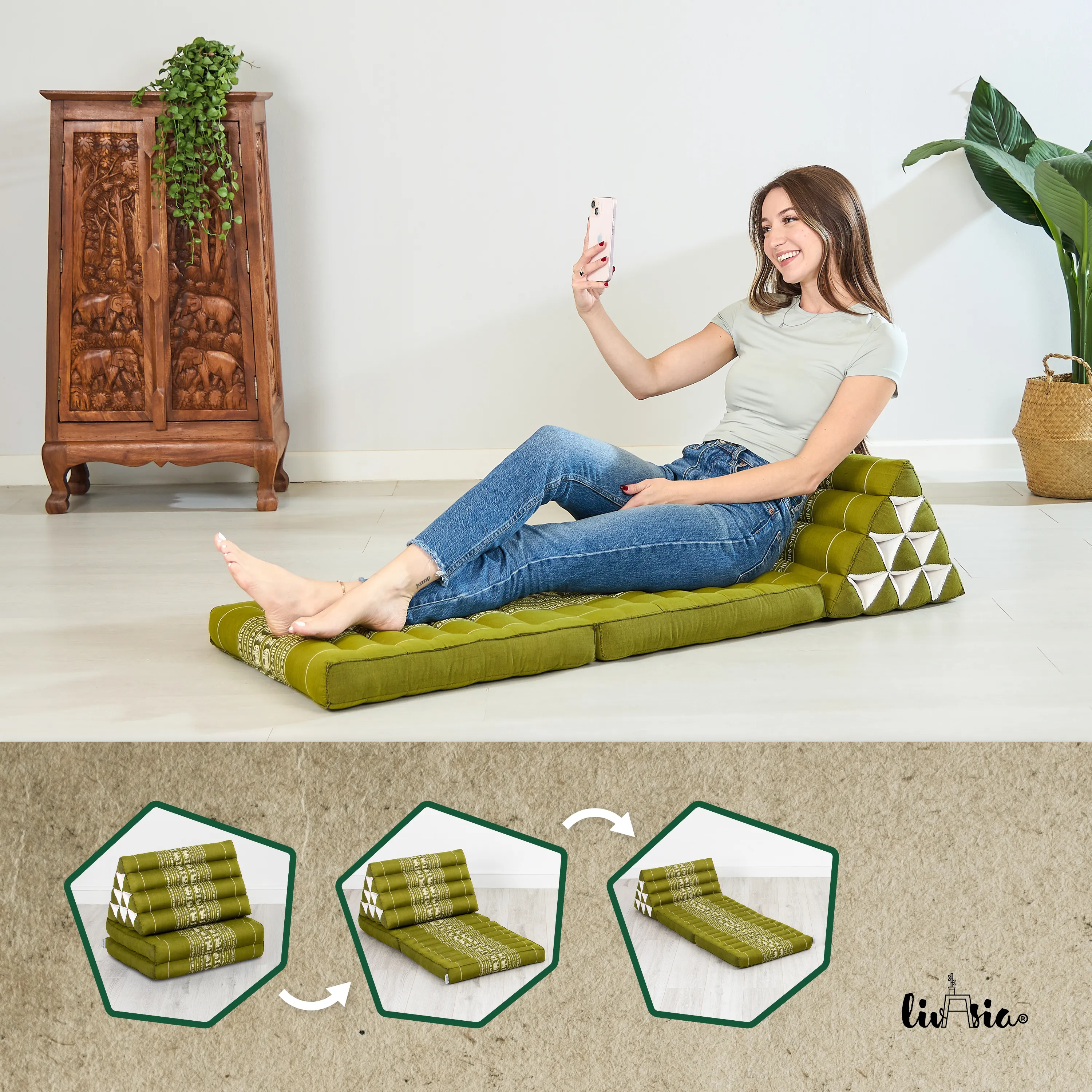 Kapok Thai Cushion 2 Fold
