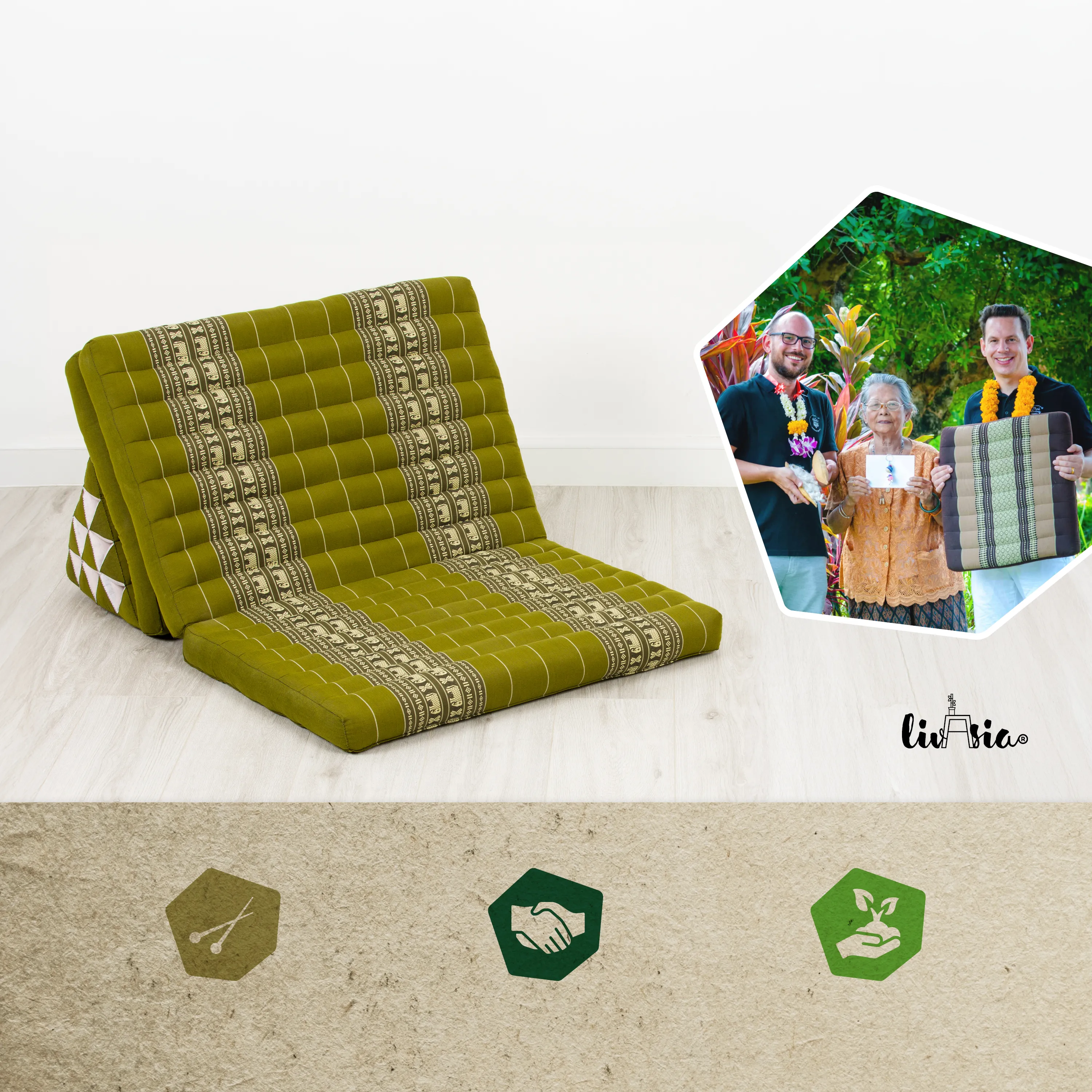 Kapok Thai Cushion XXL Wide