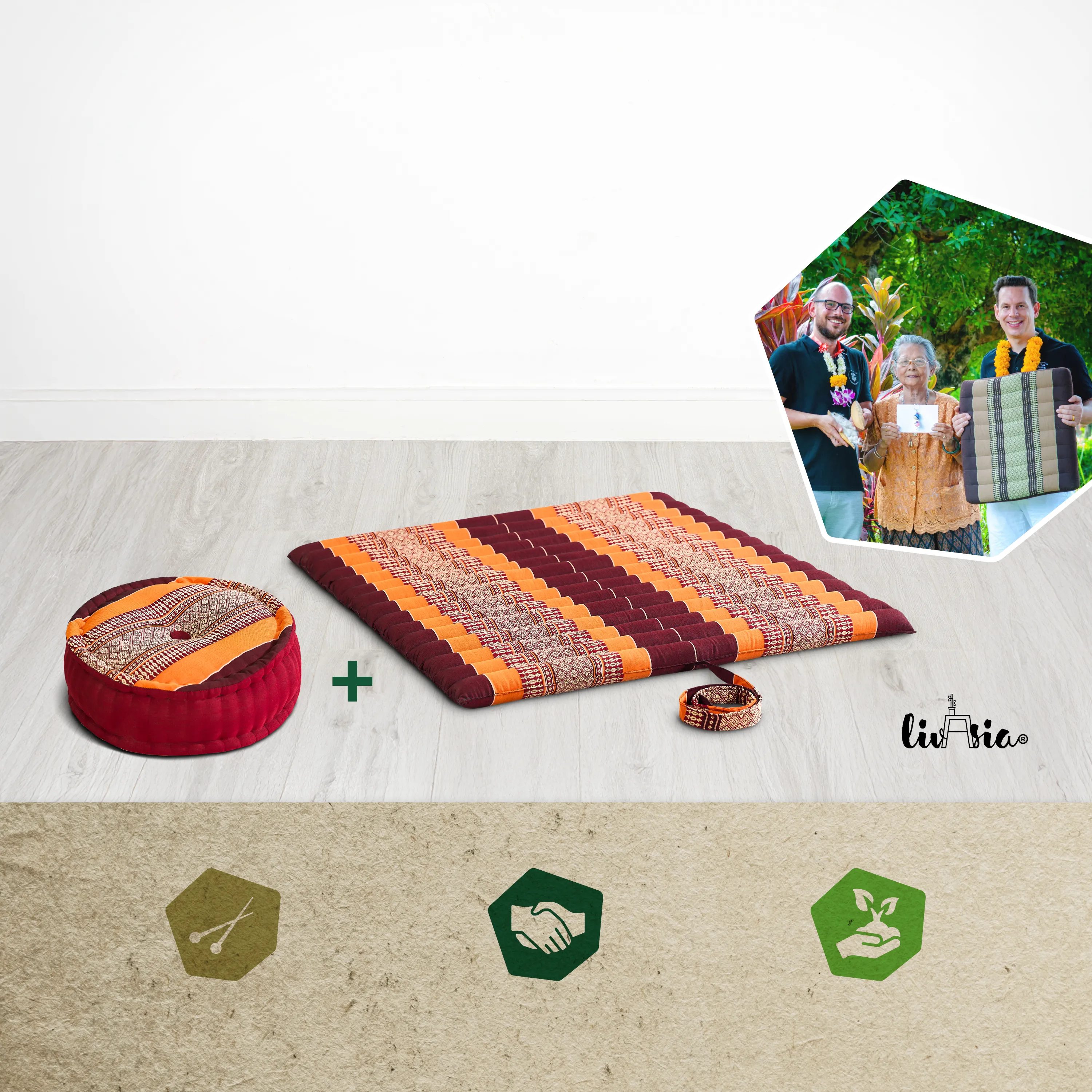 Kapok Meditation Cushion Set XL