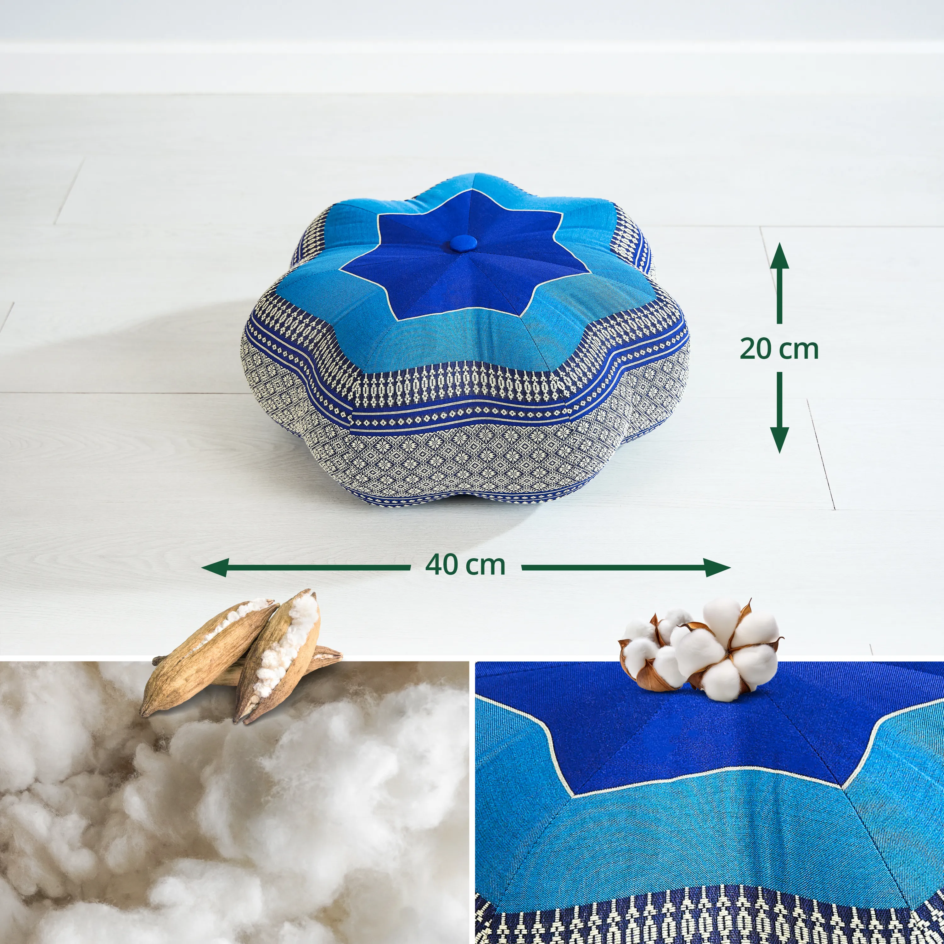 Kapok Zafu Cushion Star Large