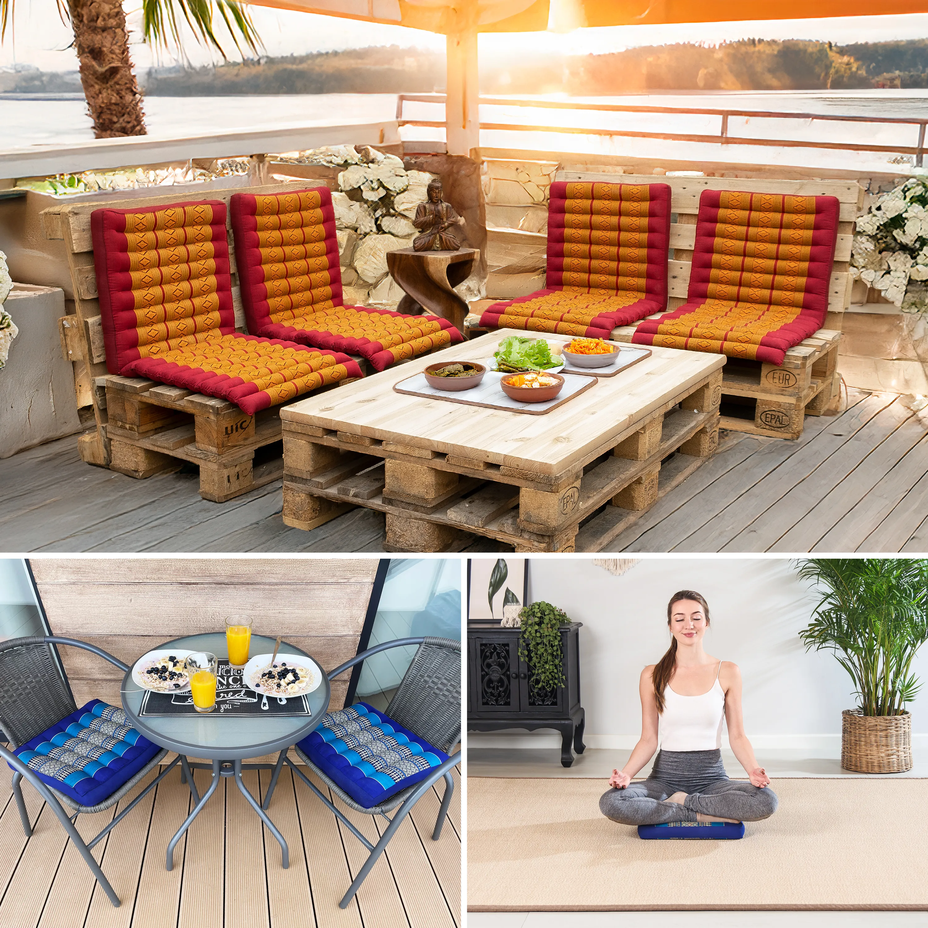 Kapok Seat Cushion 35 cm