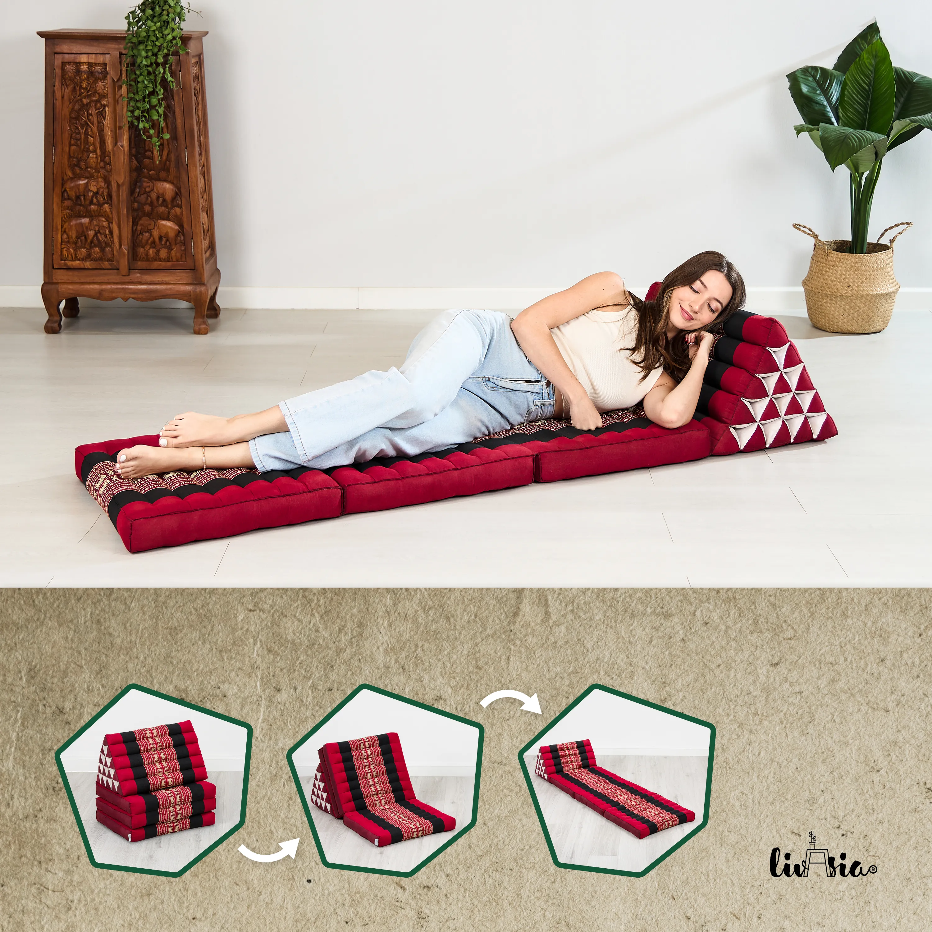 Kapok Thai Cushion XXL Tall