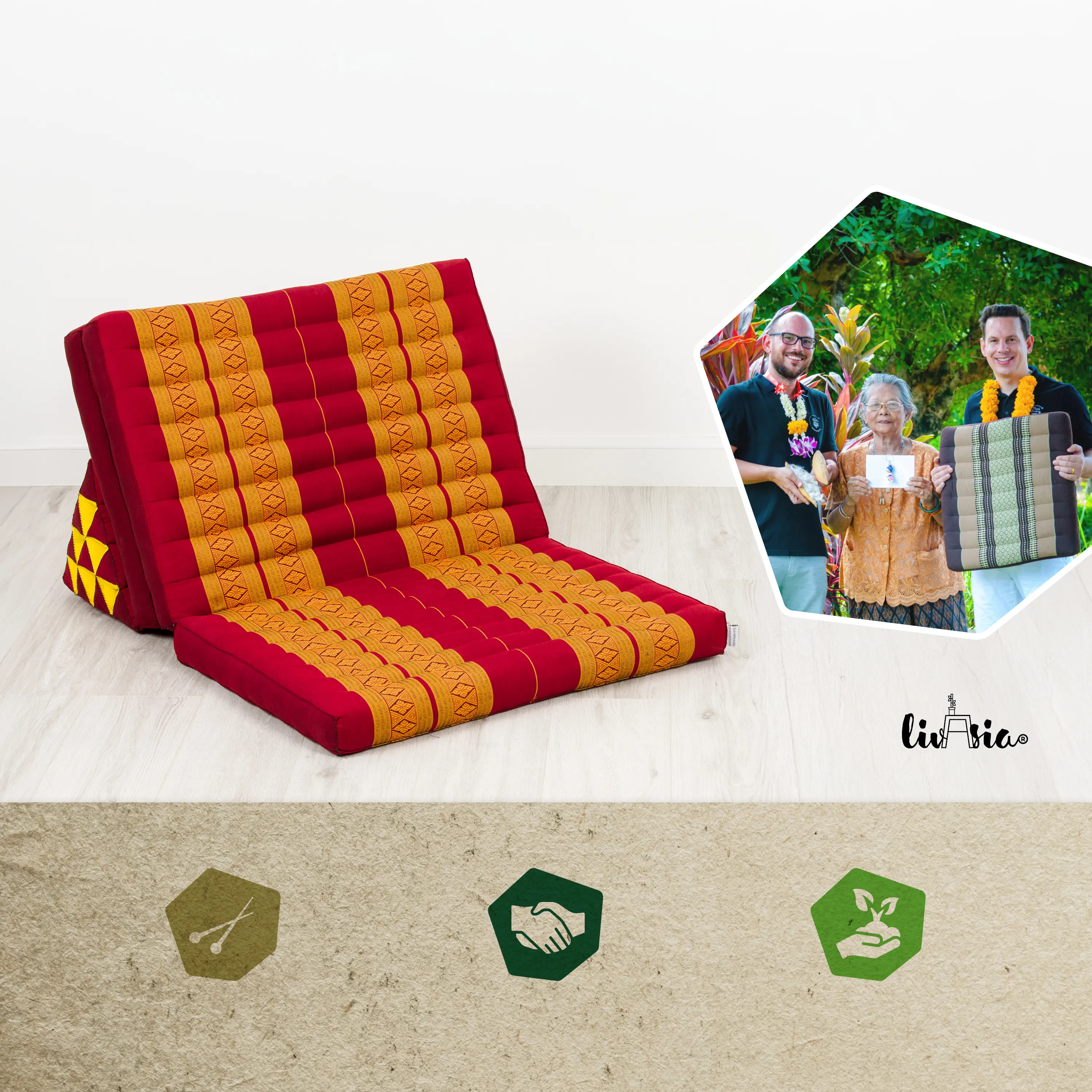 Kapok Thai Cushion XXL Wide